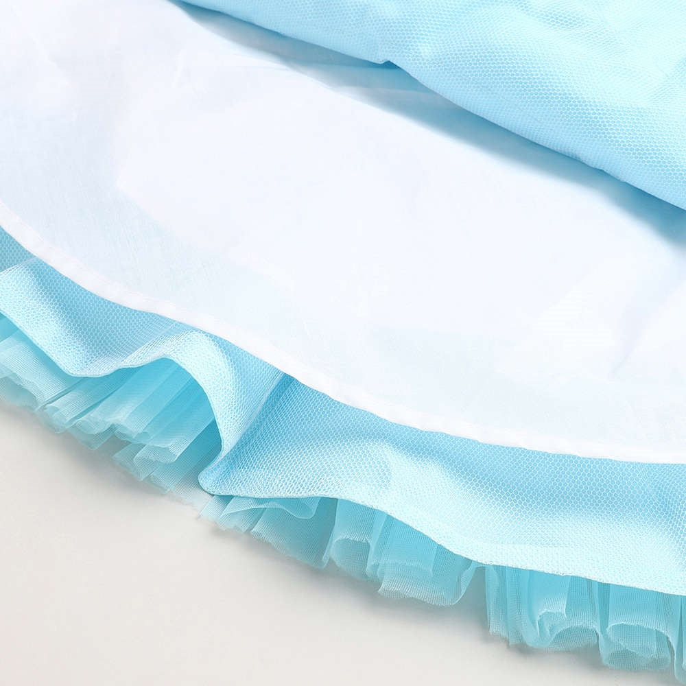 Off Shoulder Shimmer Tiered Party Dress For Girls Blue
