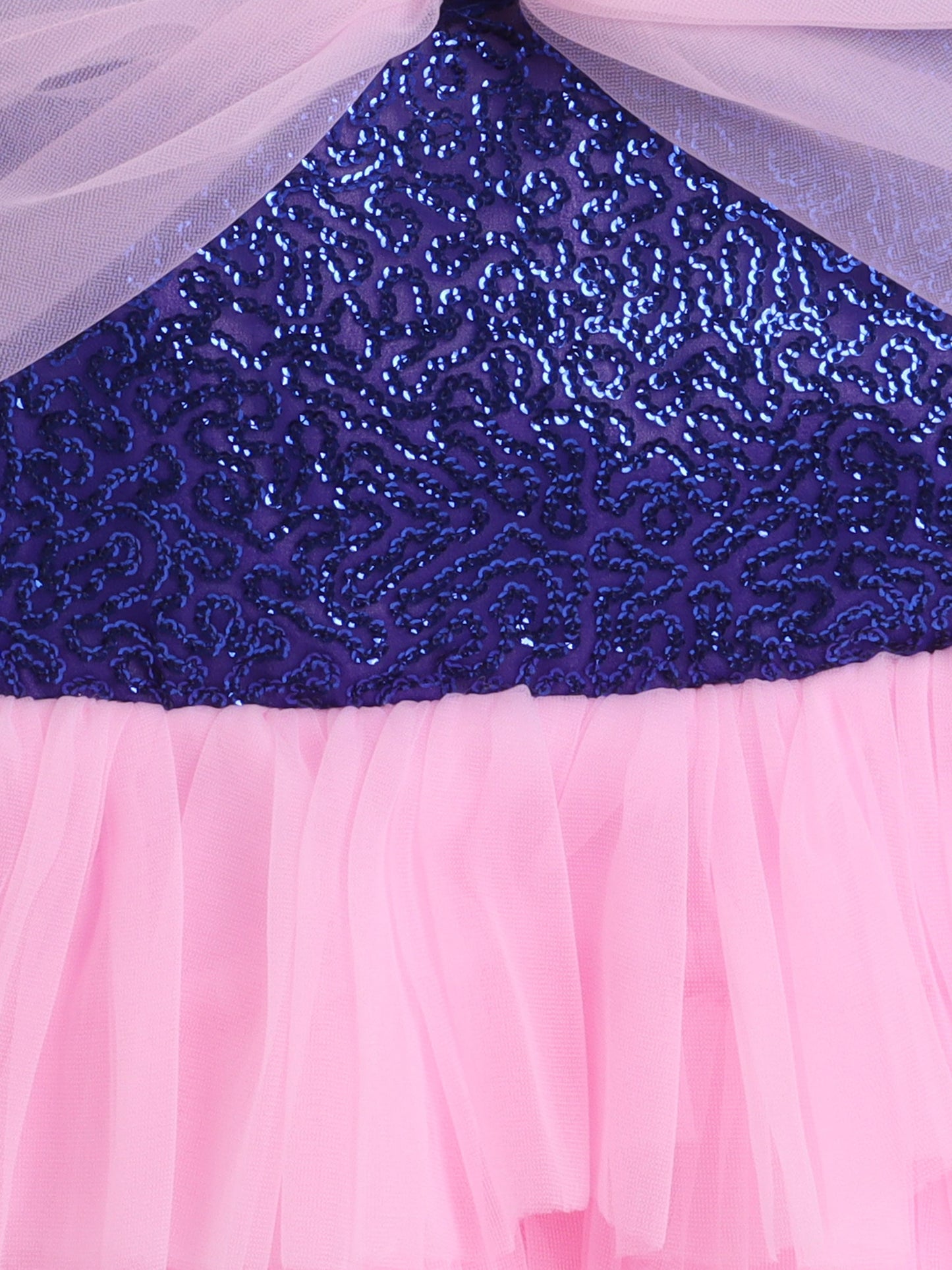 Sleeveless Bow Designed Sequin Embellished Party Dress - Pink