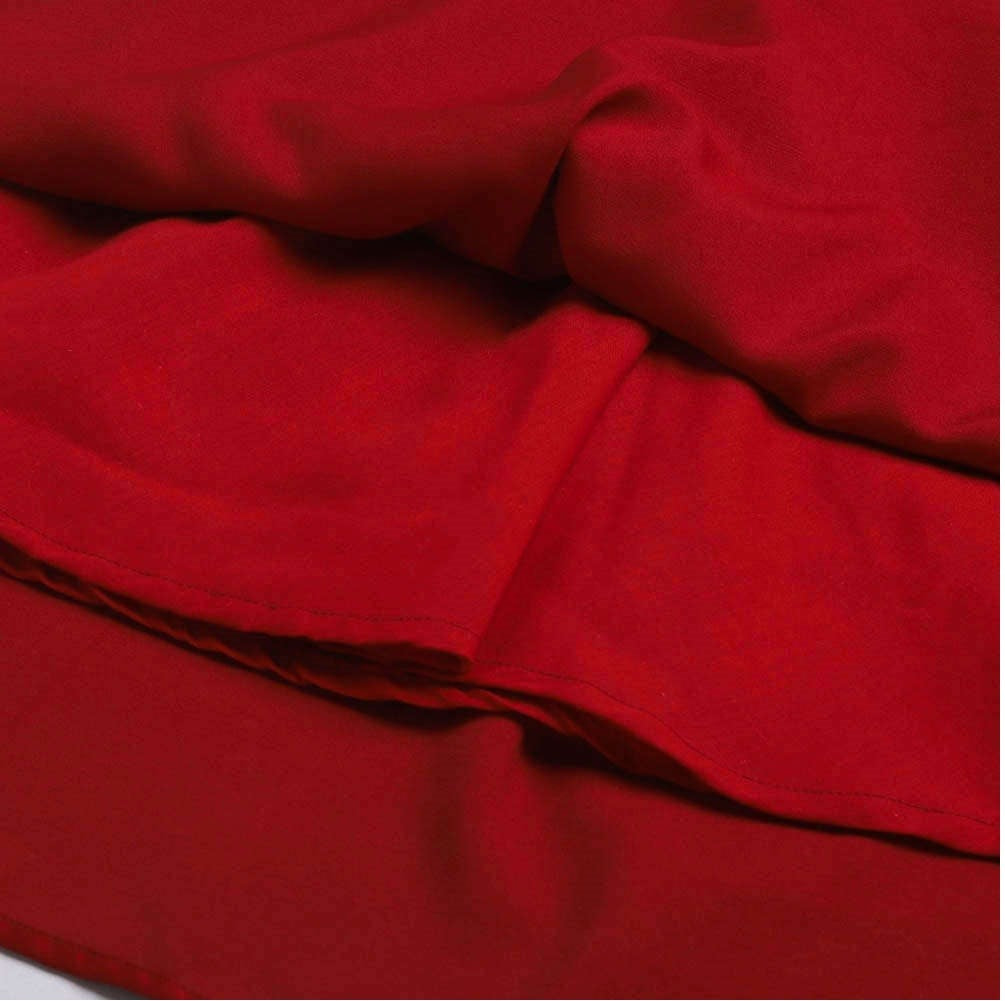 Bow Embelished Cap Sleeves Girls Long Gown Dress - Red