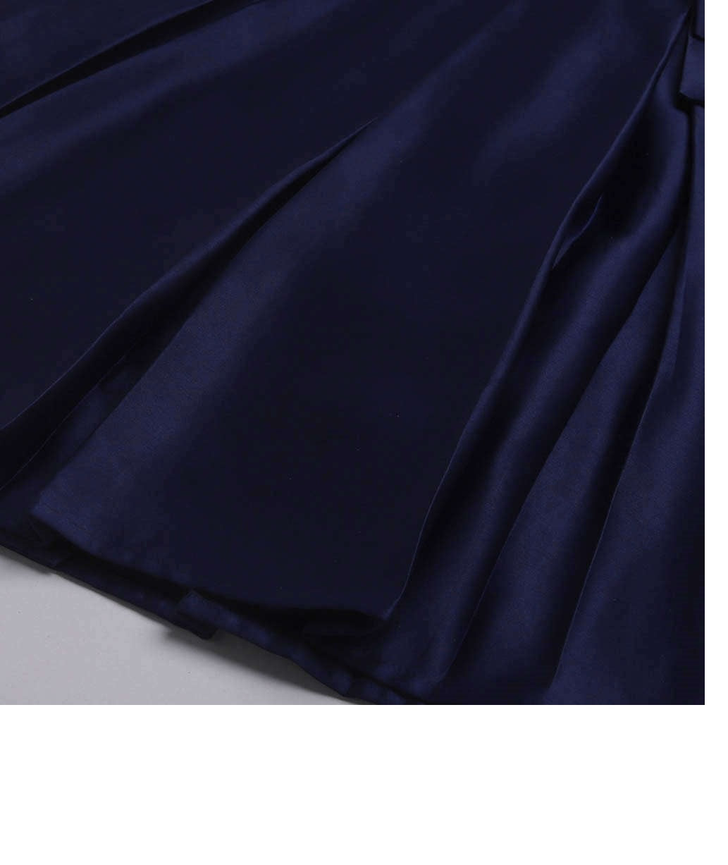 Long Gown Bow Embellished Cap Sleeves Dress For Girls - Navy