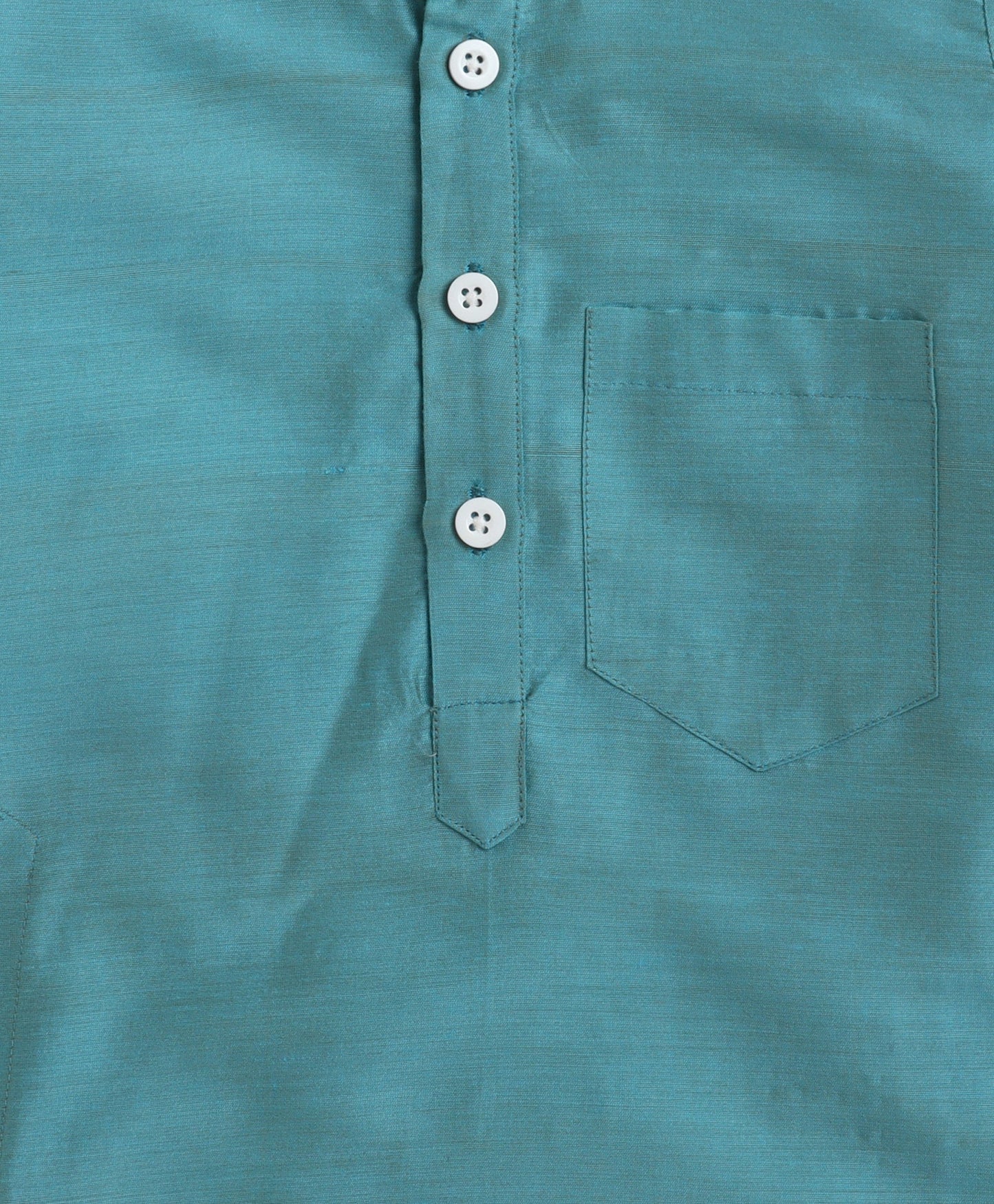 The Magic Wand Cotton woven Blend Full Sleeves Kurta Pyjama With Modi Jacket - Aqua Blue
