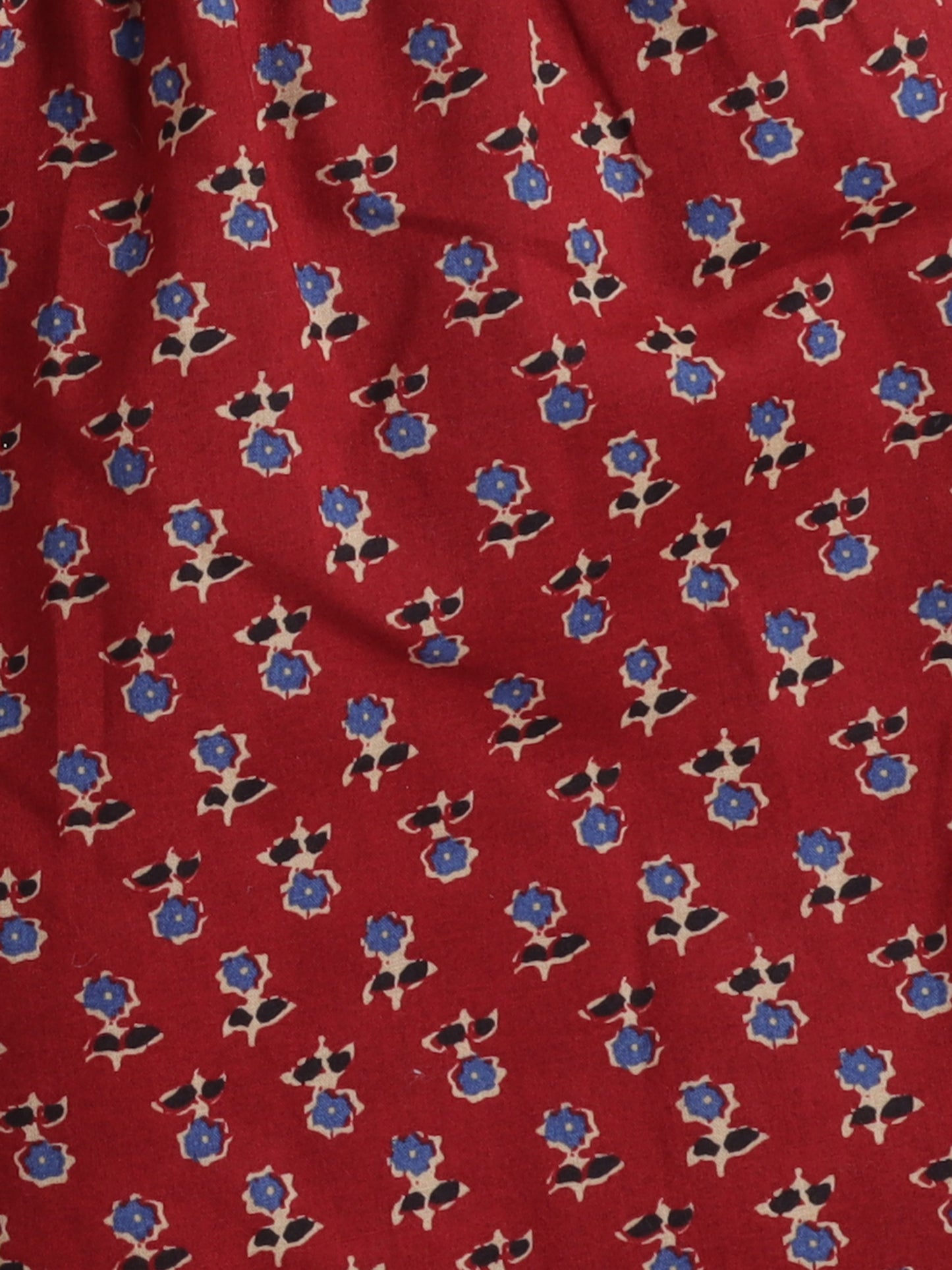 3/4th Sleeves Cotton Floral Printed Top With Pant Lounge Wear Set Maroon