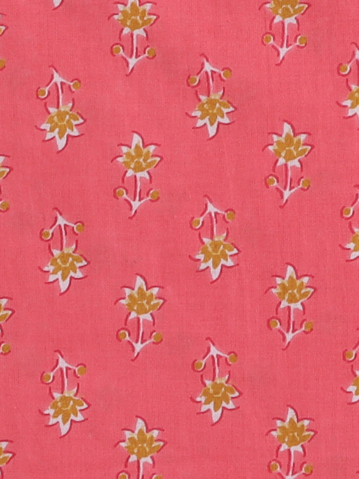 Full Sleeves All over Print Kurta Patiala Set- Pink