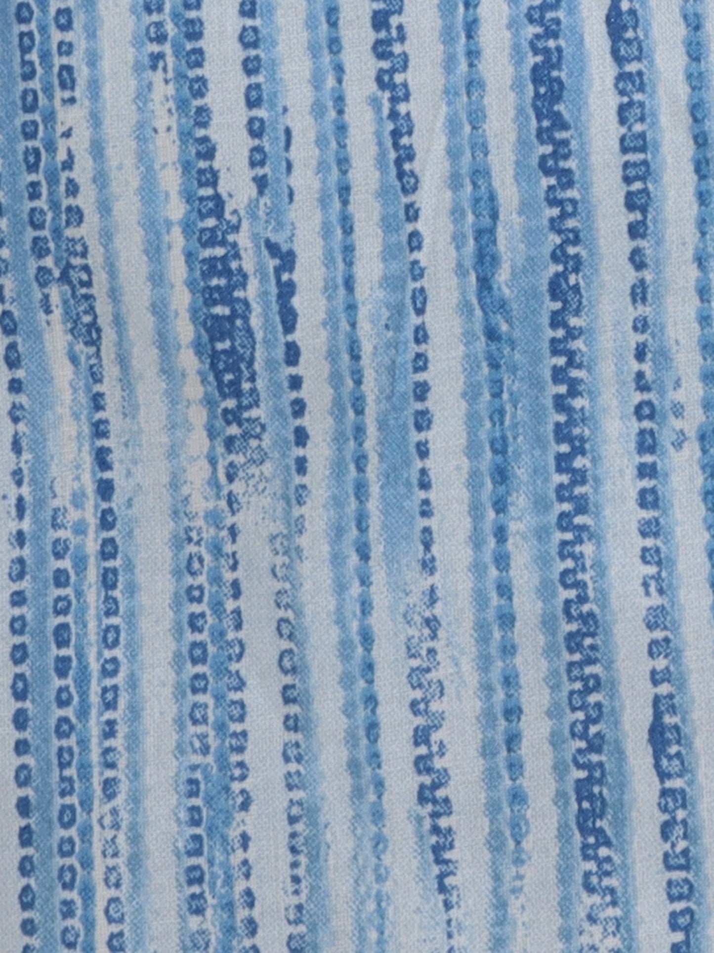 Stripe Printed Cotton Half Sleeve Shirt - Blue