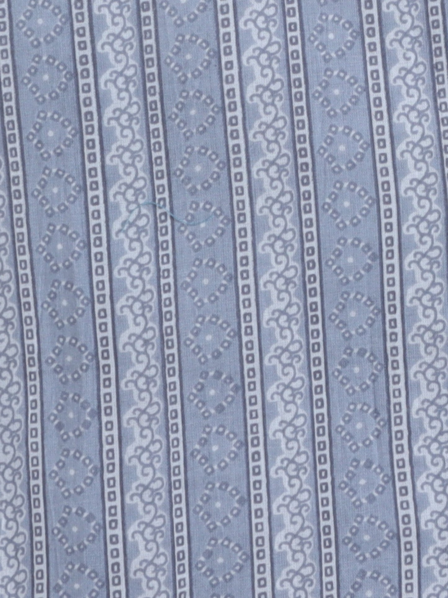 Stripe Printed Cotton Half Sleeve Shirt - Grey