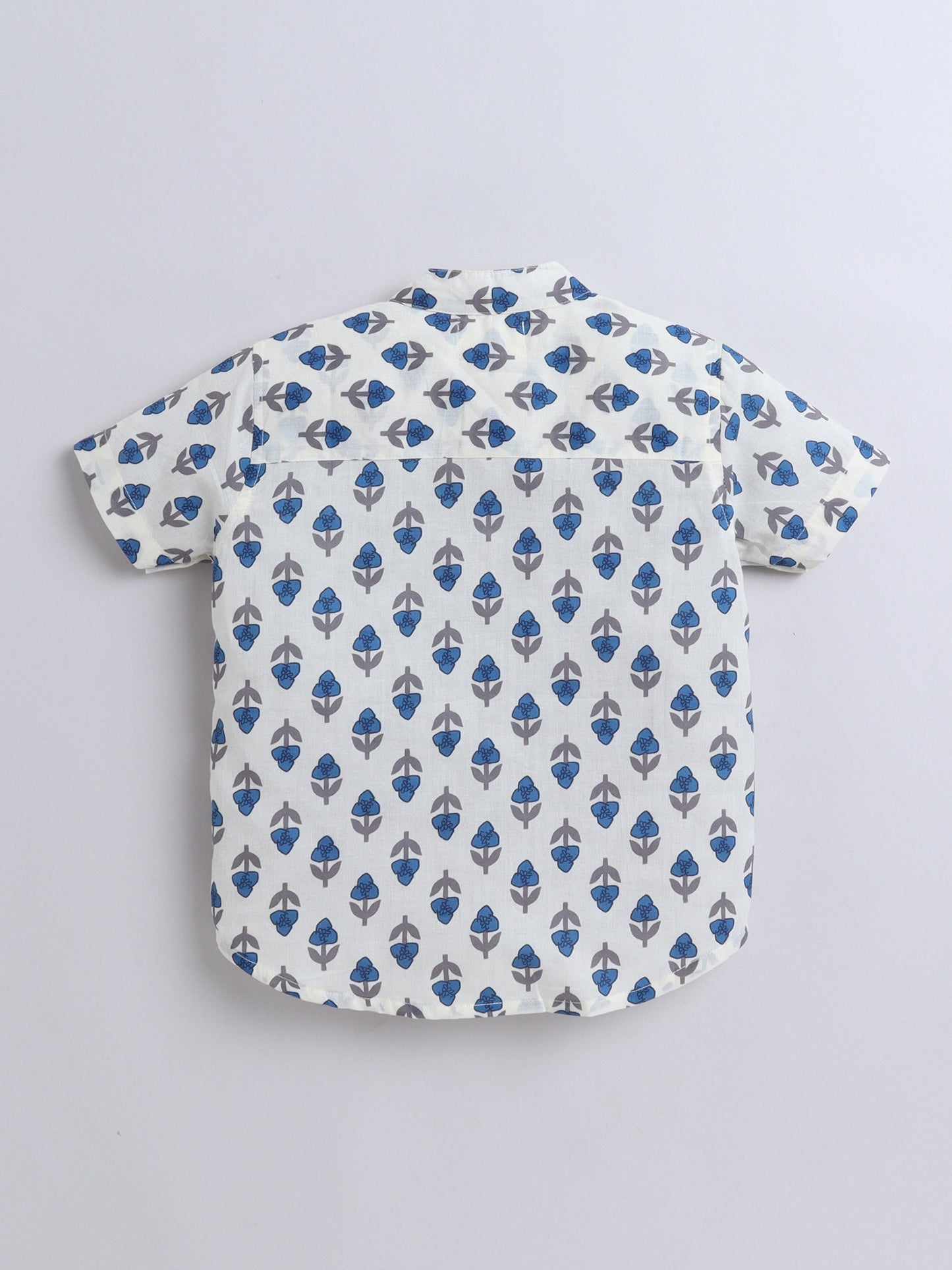Half Sleeve Floral Printed Shirt - Off White