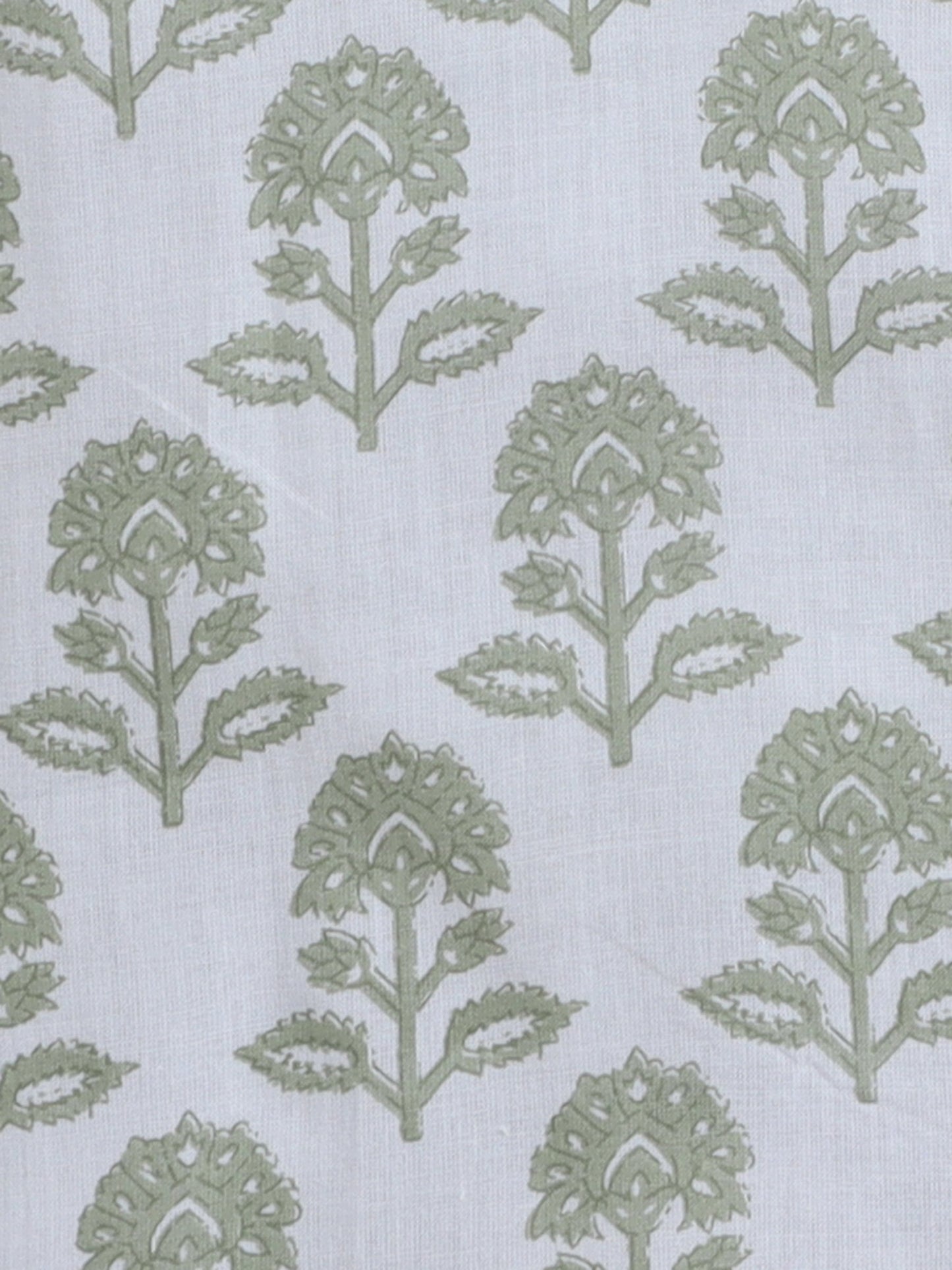 Half Sleeve Floral Motifs Printed Shirt - Green