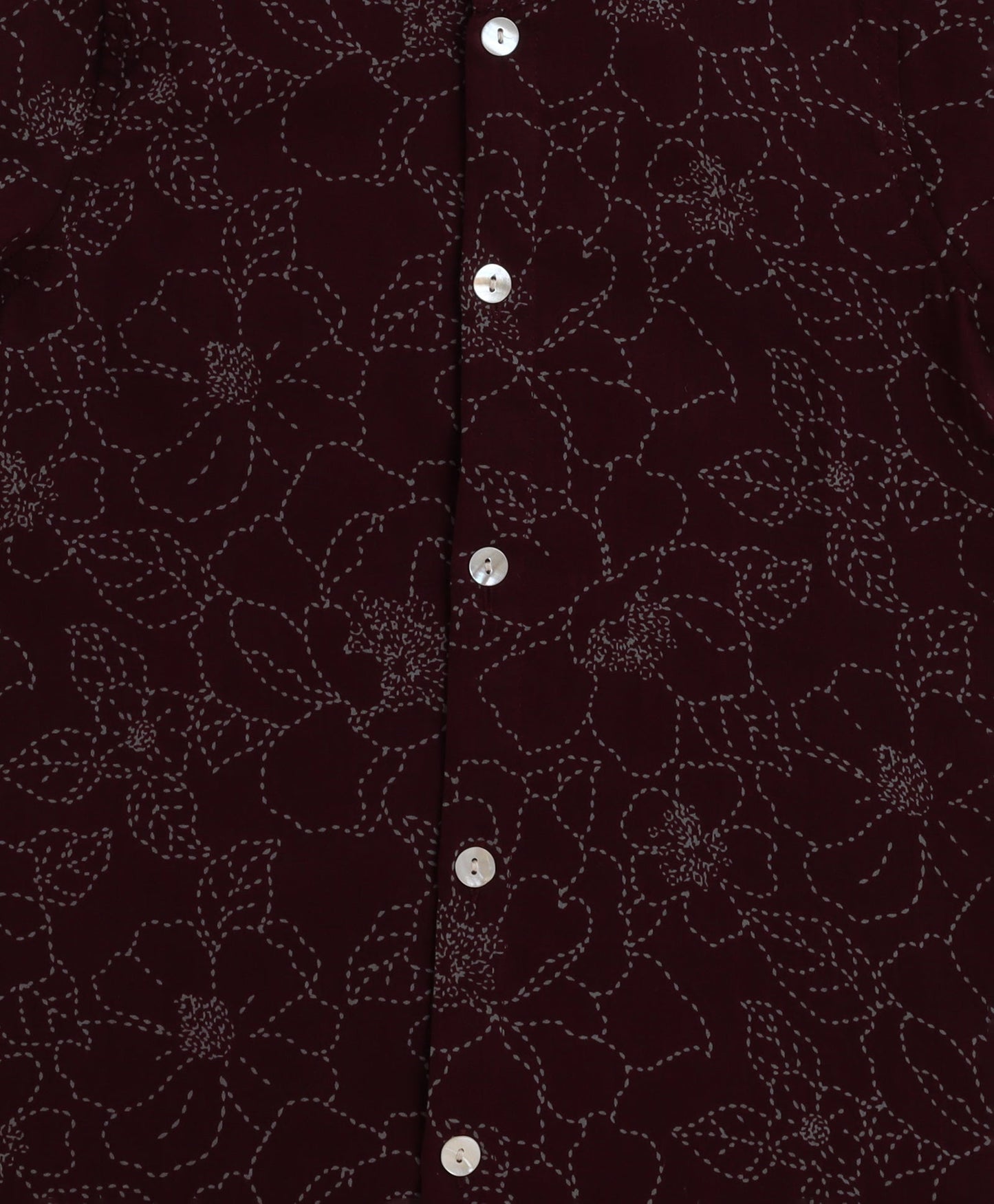 The Magic Wand Cotton Woven Full Sleeves Floral Printed Kurta and Pyjama Set- Wine