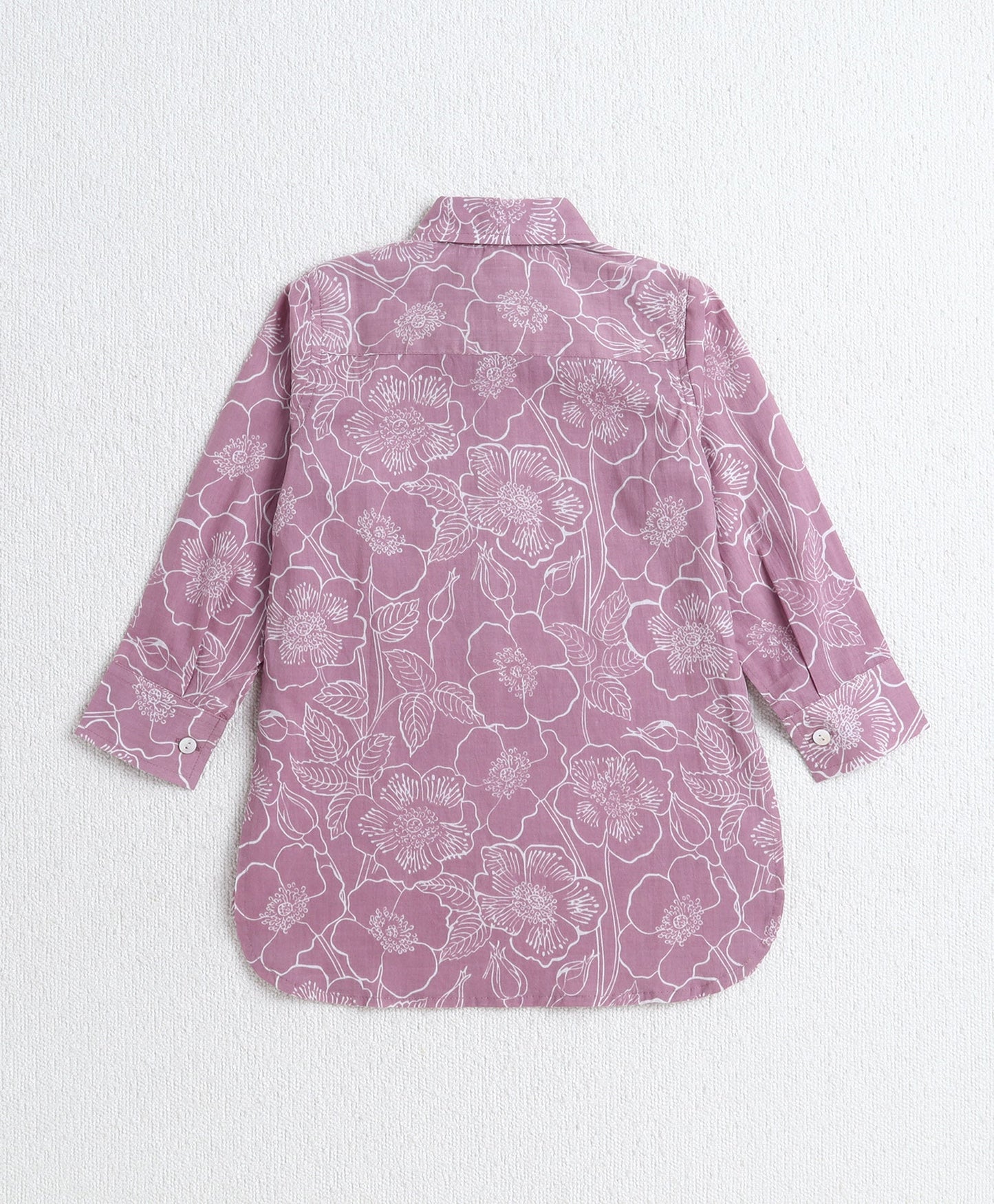 The Magic Wand Cotton Woven Full Sleeves Floral Prinetd Kurta with Pyjama Set- Pink