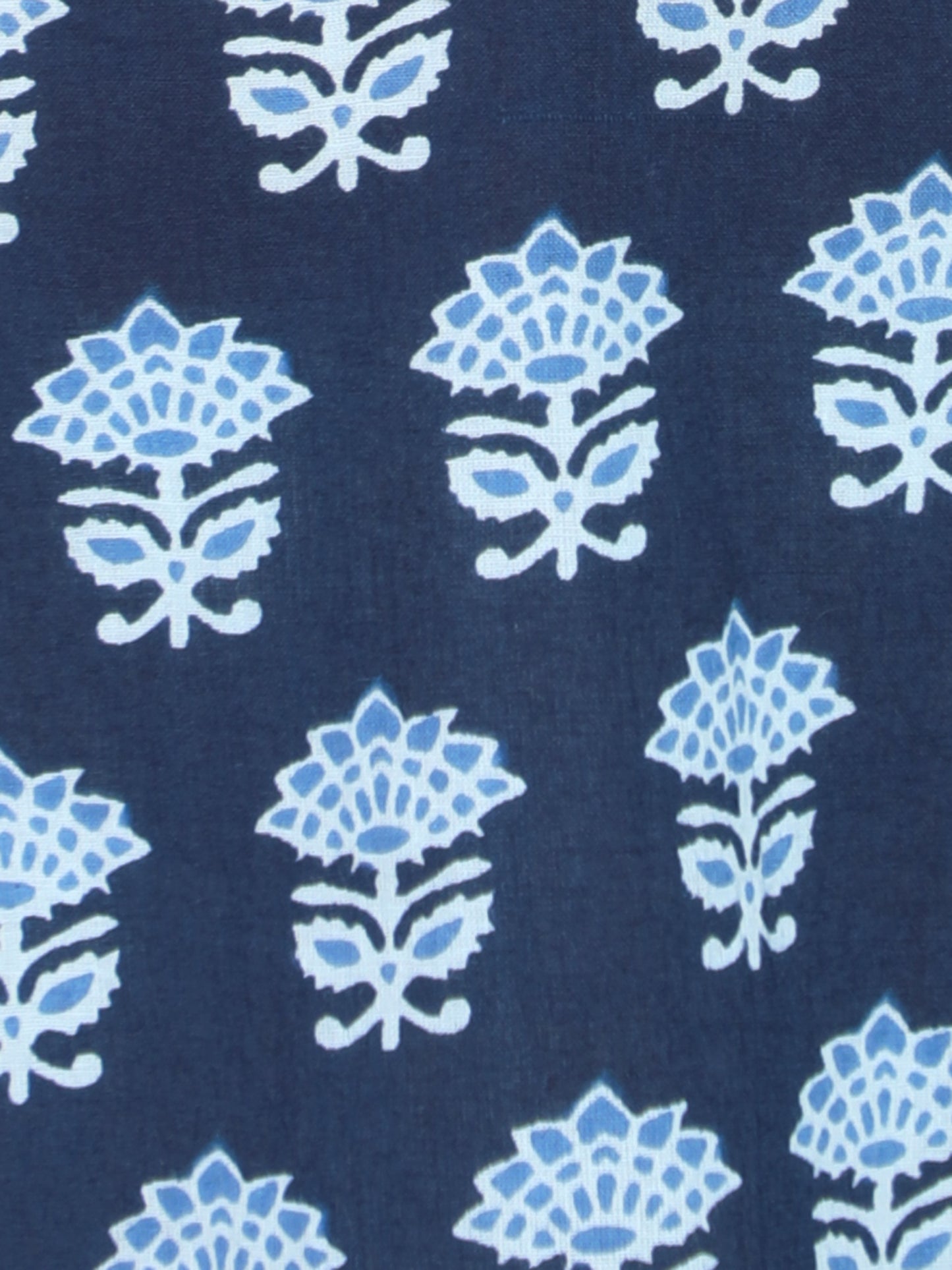 Full Sleeves Floral Printed Pathani Kurta and Pant For Boys-Navy Blue