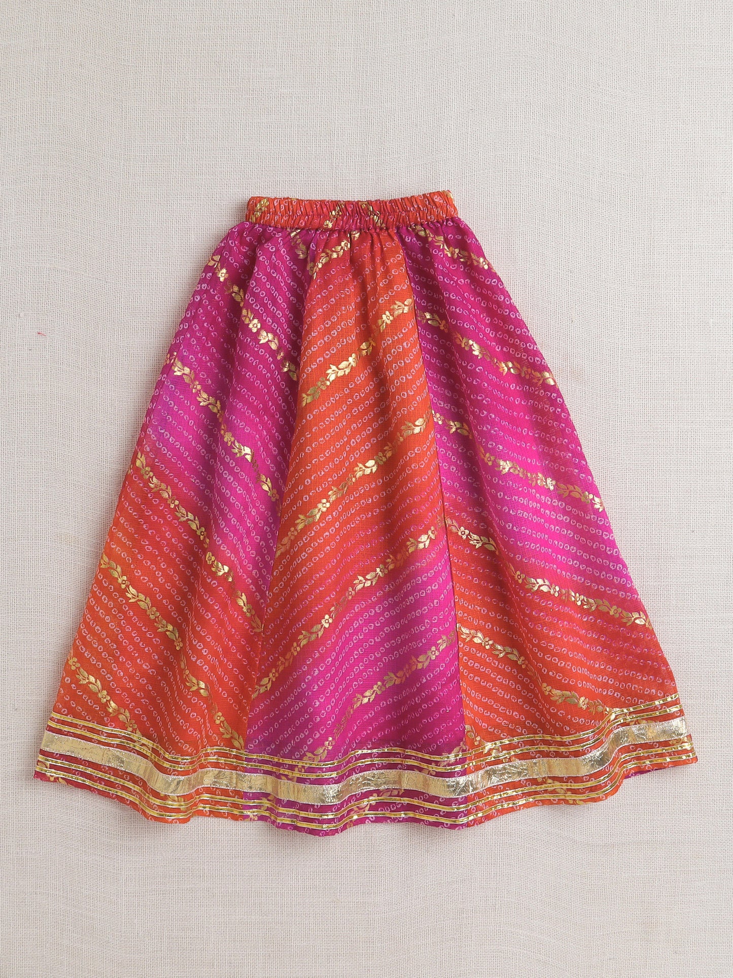 The Magic Wand Sleeveless Embellished Kota Doria Lehenga Choli Set with Attached Dupatta Pink