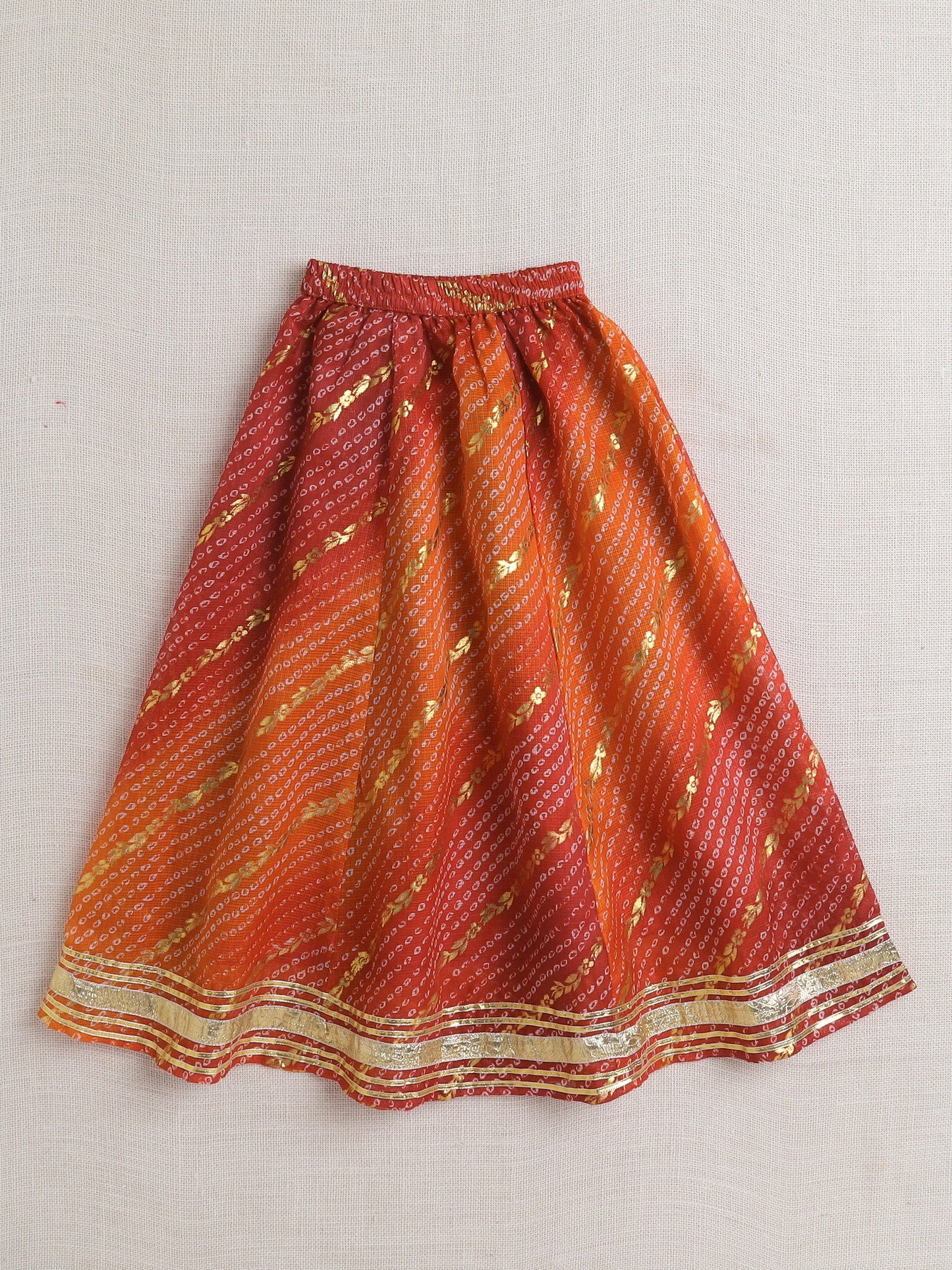 The Magic Wand Sleeveless Embellished Kota Doria Lehenga Choli Set with Attached Dupatta Maroon