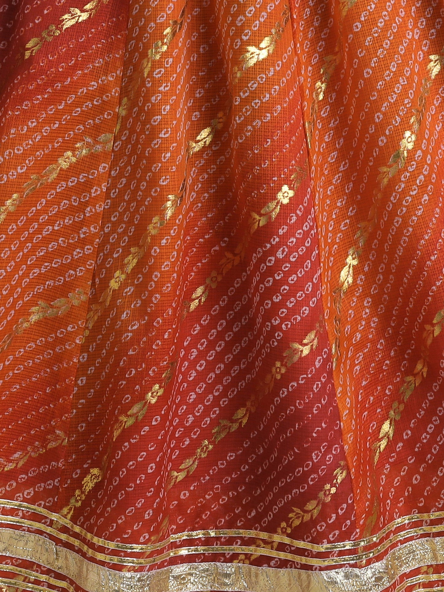 Sleeveless Embellished Kota Doria Lehenga Choli Set with Attached Dupatta Maroon