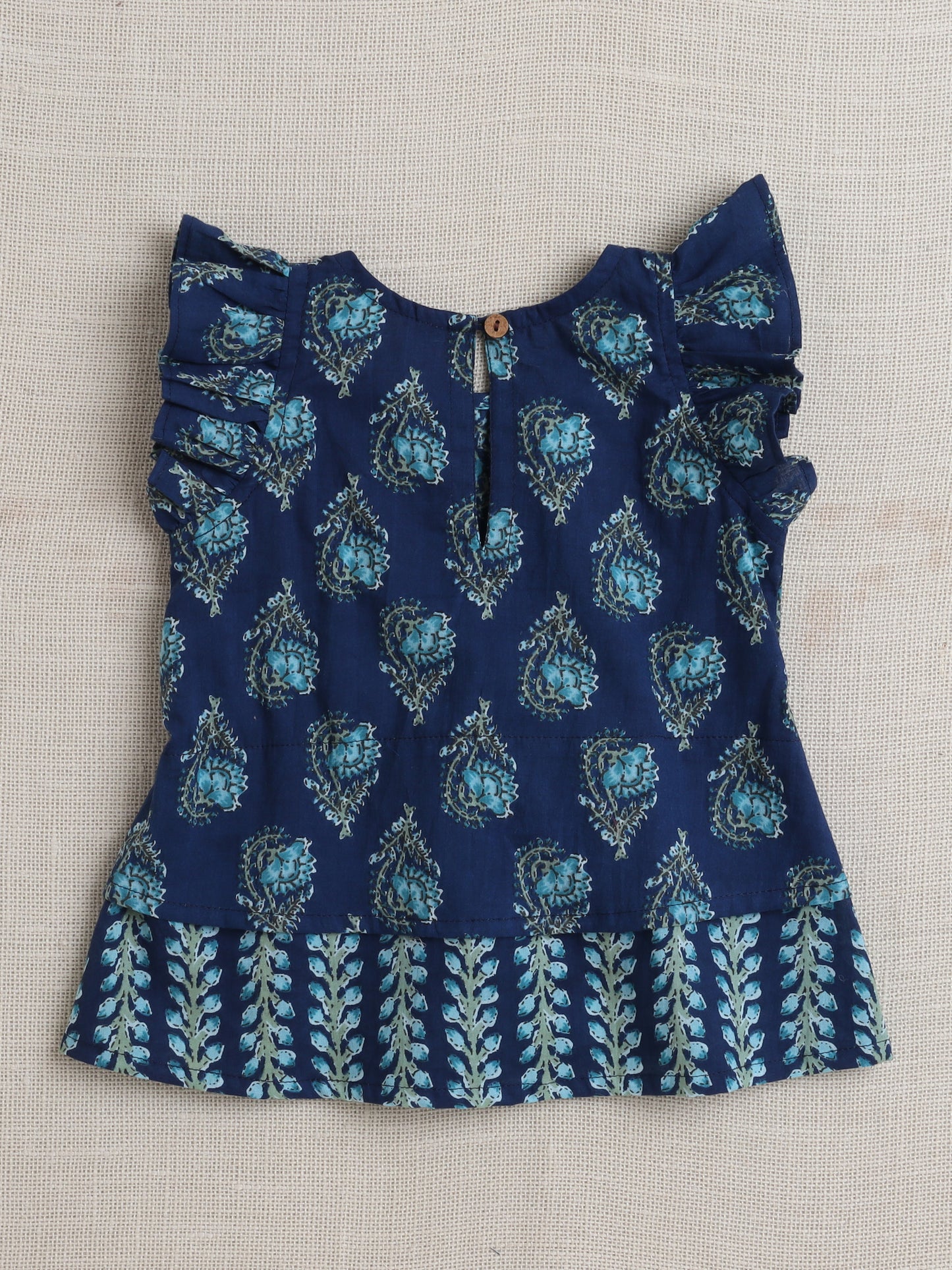 The Magic Wand Sleeveless Floral Print Coordinating Top and Pant Set Blue