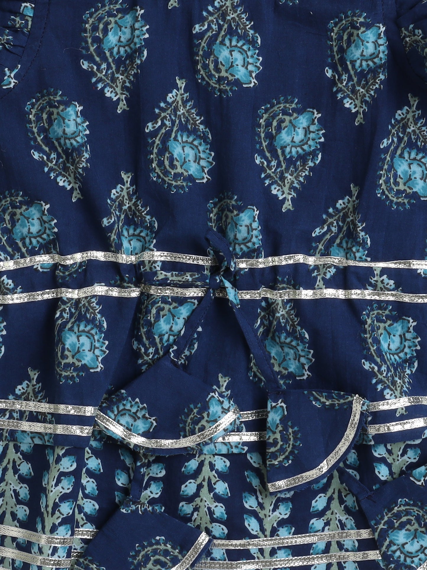 The Magic Wand Sleeveless Floral Print Coordinating Top and Pant Set Blue