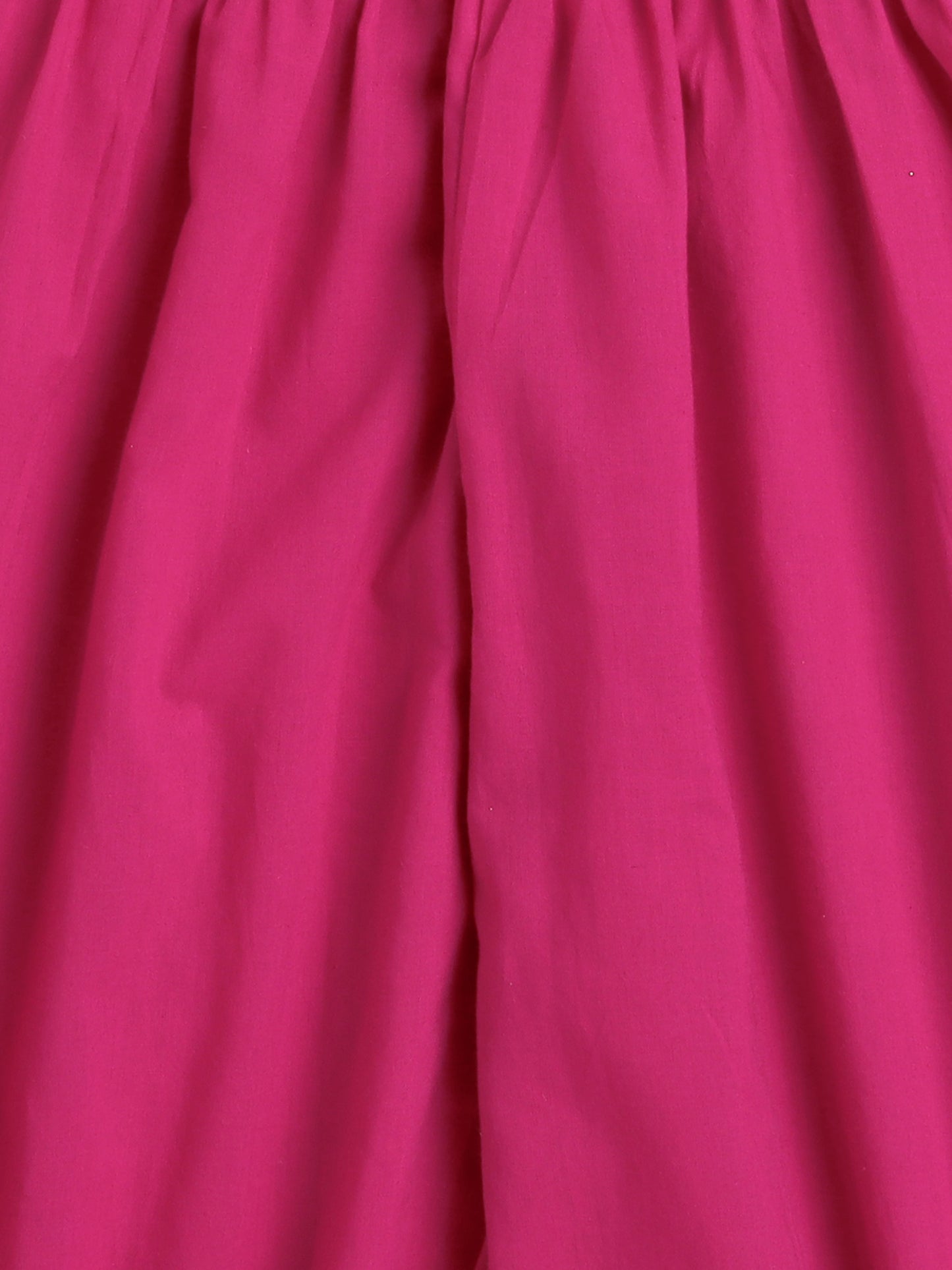 Half Sleeves Stripe Print Alia Cut Kurta Set- Fuchsia