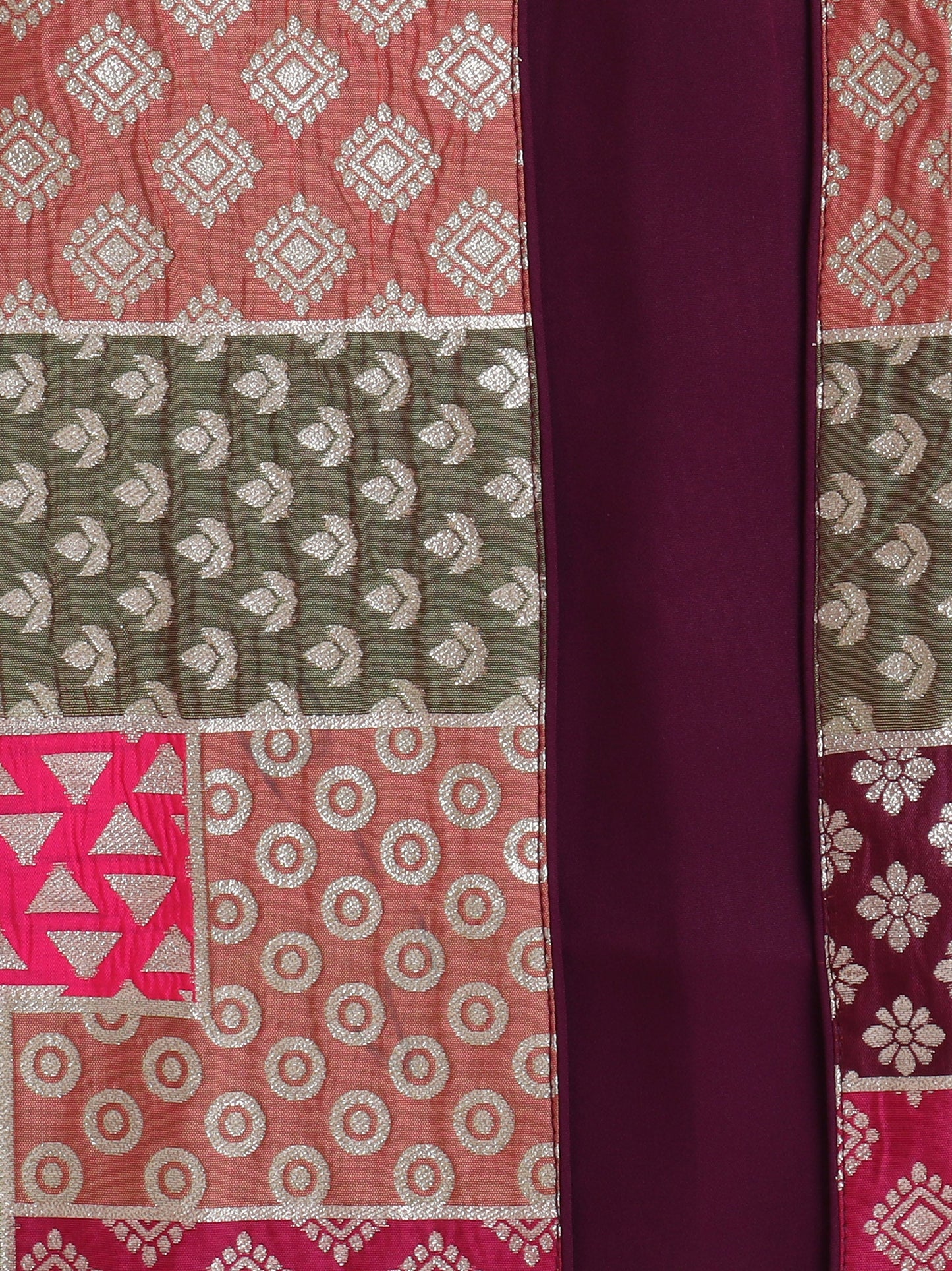 Full Sleeves Motif Printed Jacket - Maroon