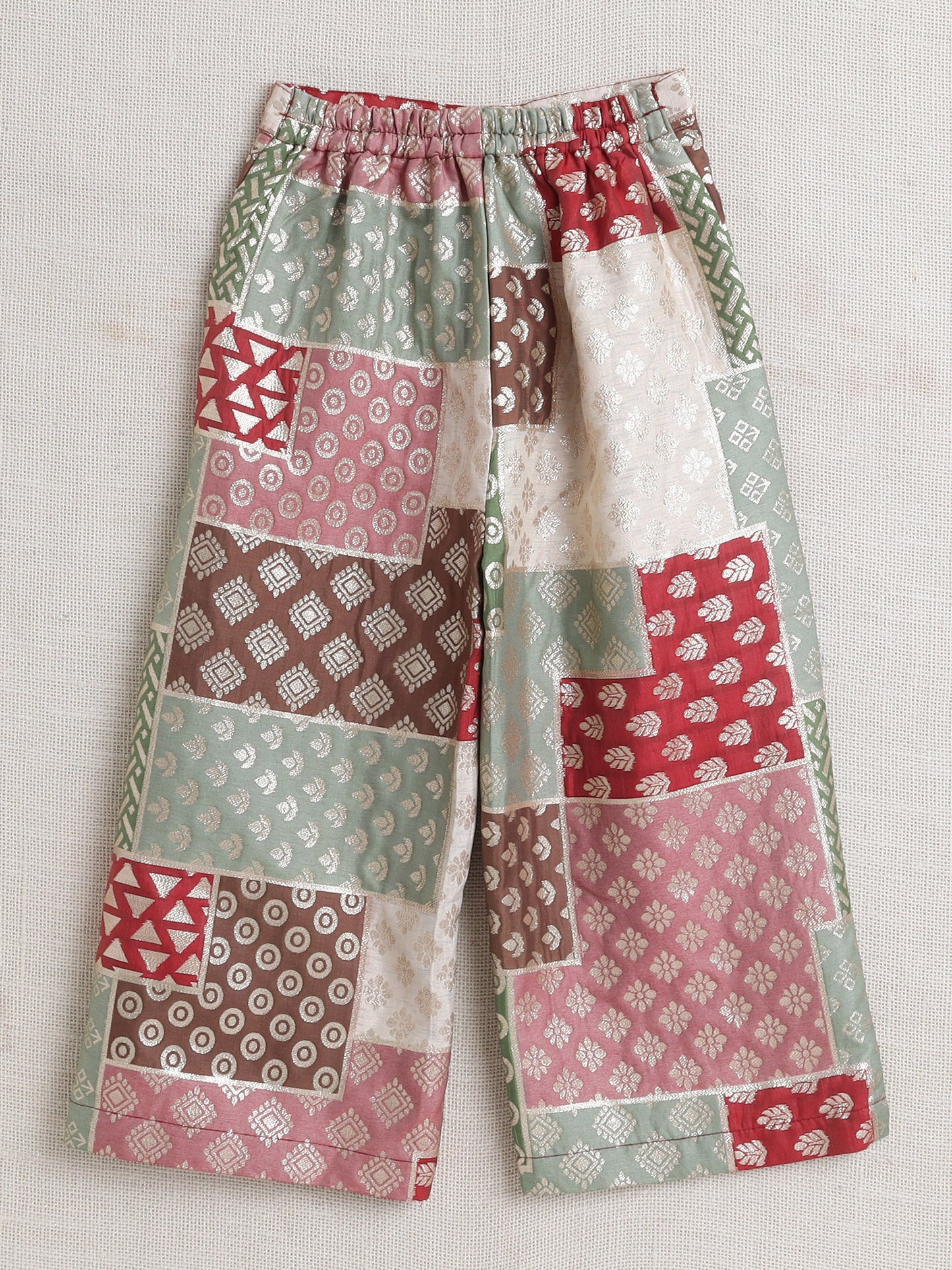 Sleeveless All over Print Top and Pant Set Maroon