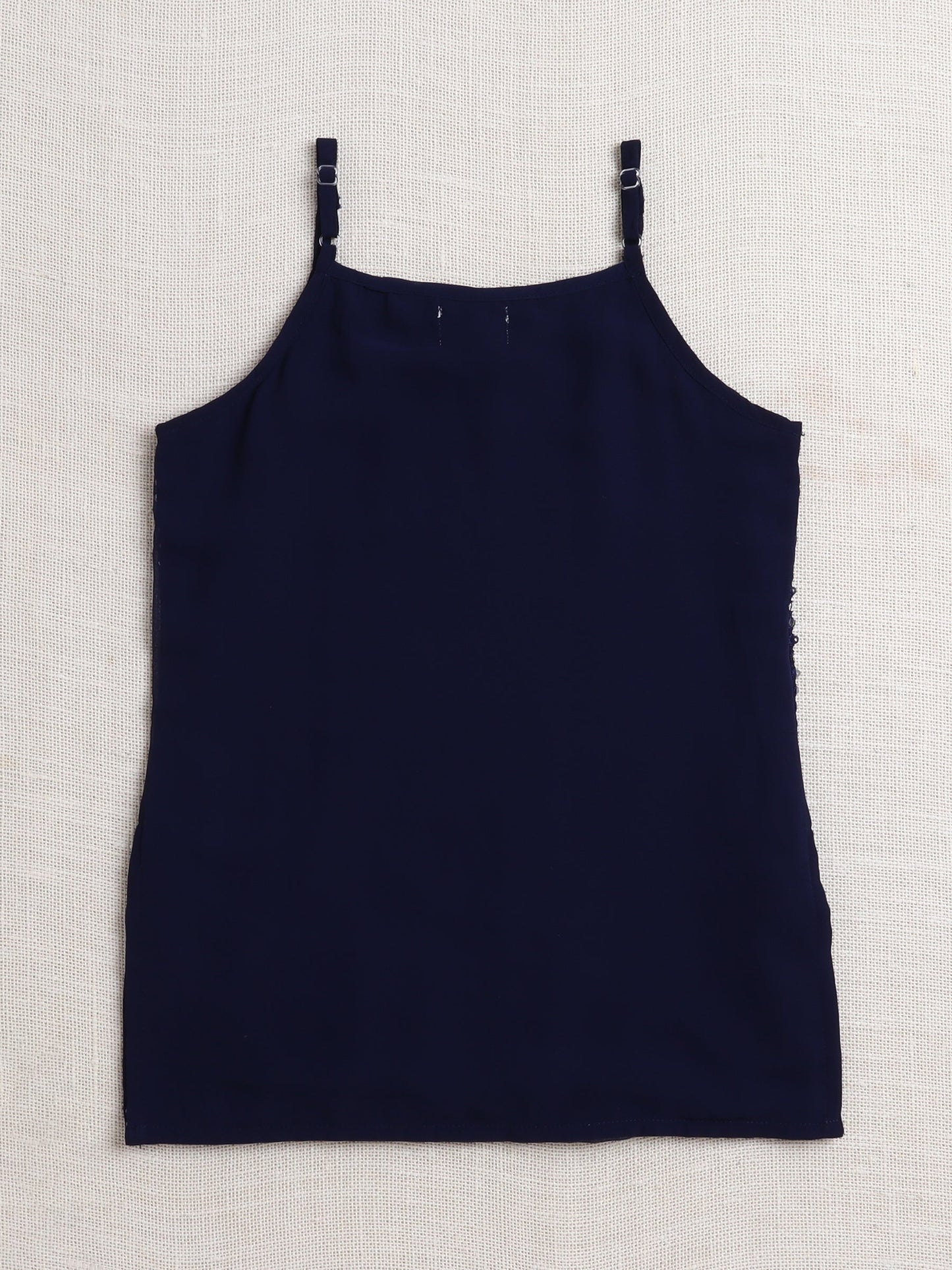 The Magic Wand Singlet Sequins Embellished Kurta and Sharara Set - Navy Blue