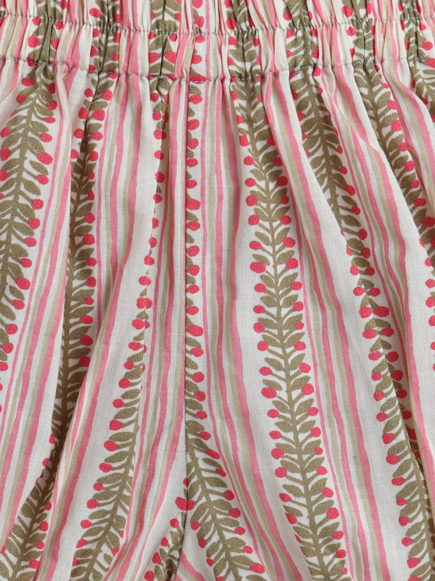 Cotton Sleeveless All Over Printed Top & Shorts Set-Peach