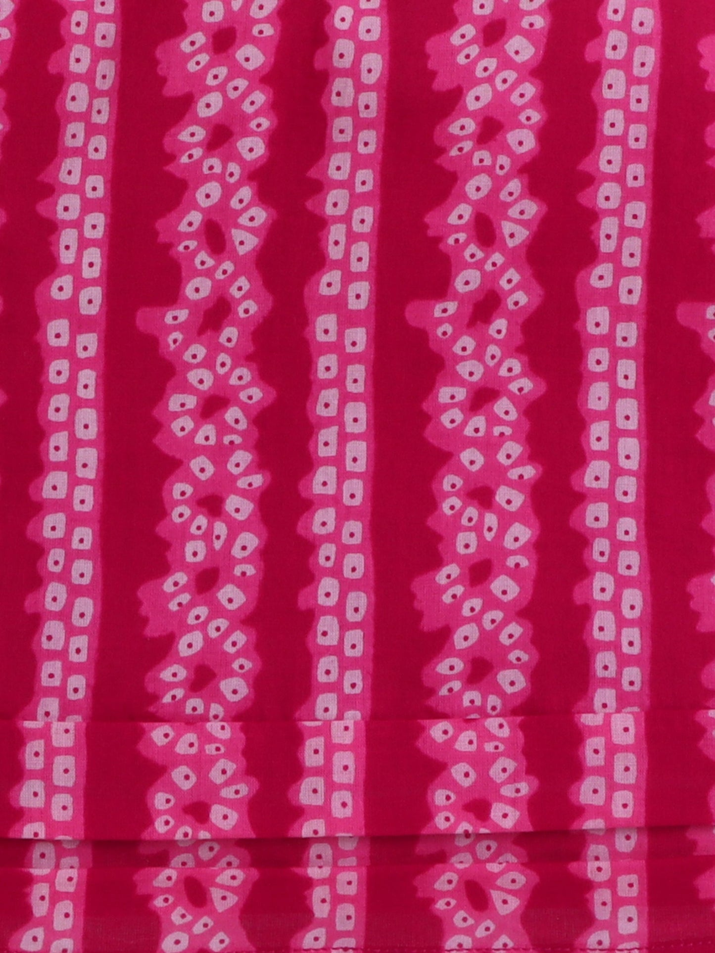 The Magic Wand Cotton Strappy All Over Printed Top and Skirt Set- Fuchsia