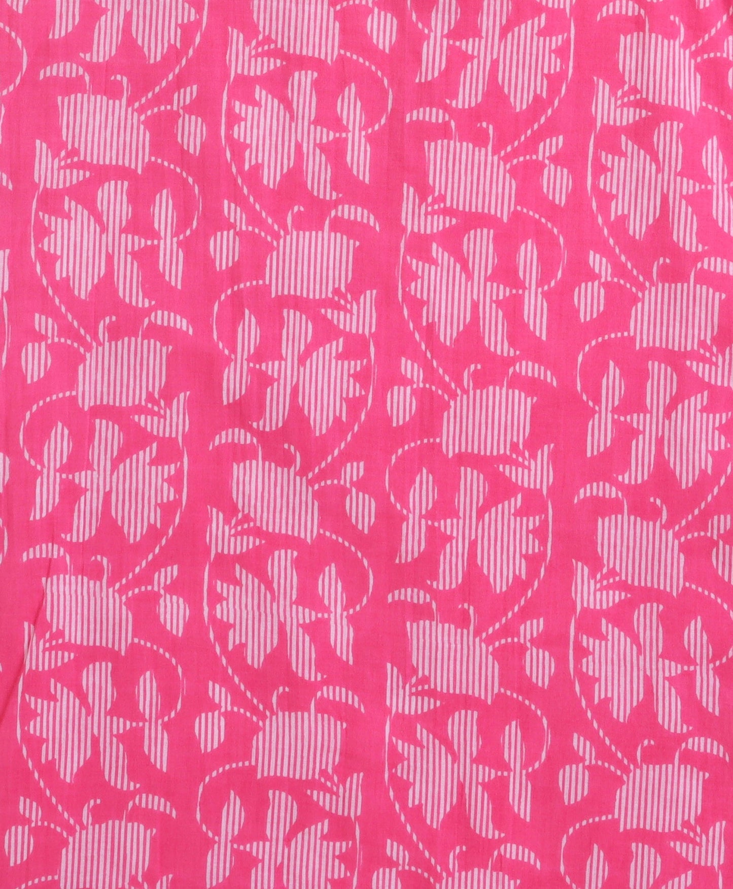 The Magic Wand Cambric Cotton woven Shoulder Tie Ups Printed Kurta Sharara Dupatta Set- Pink