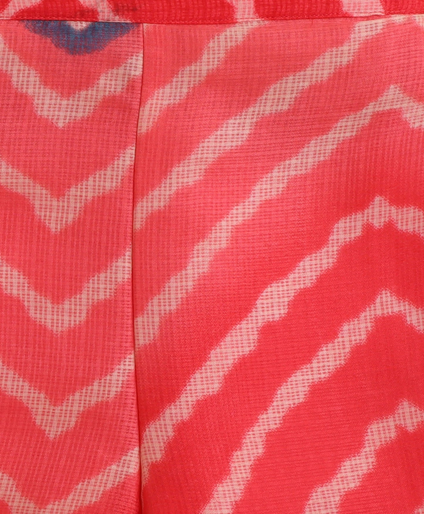 The Magic Wand Sleeveless Zig Zag Printed Waist Coat and Plazzo Set - Blue