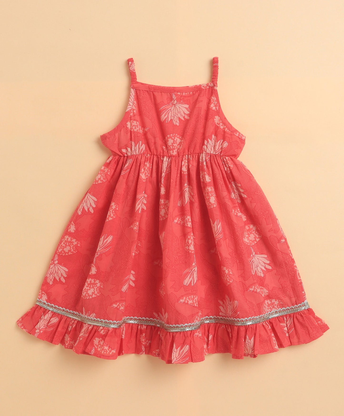 The Magic Wand Cambric Cotton Singlet Floral Printed Kurta and Sharara Set - Pink