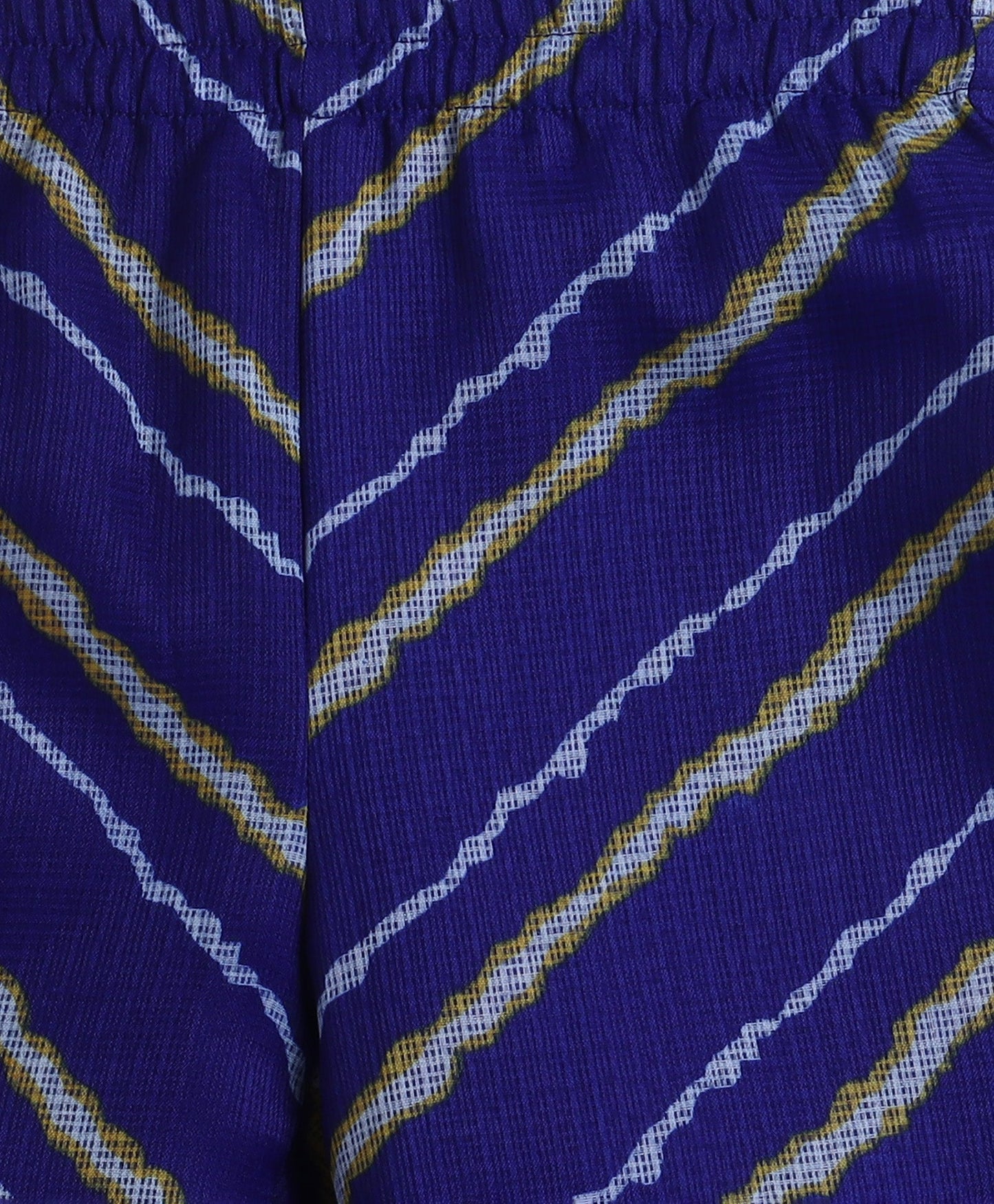 The Magic Wand Woven Sleeveless Leheriya Printed Kurta and Sharara Set with Dupatta- Royal Blue