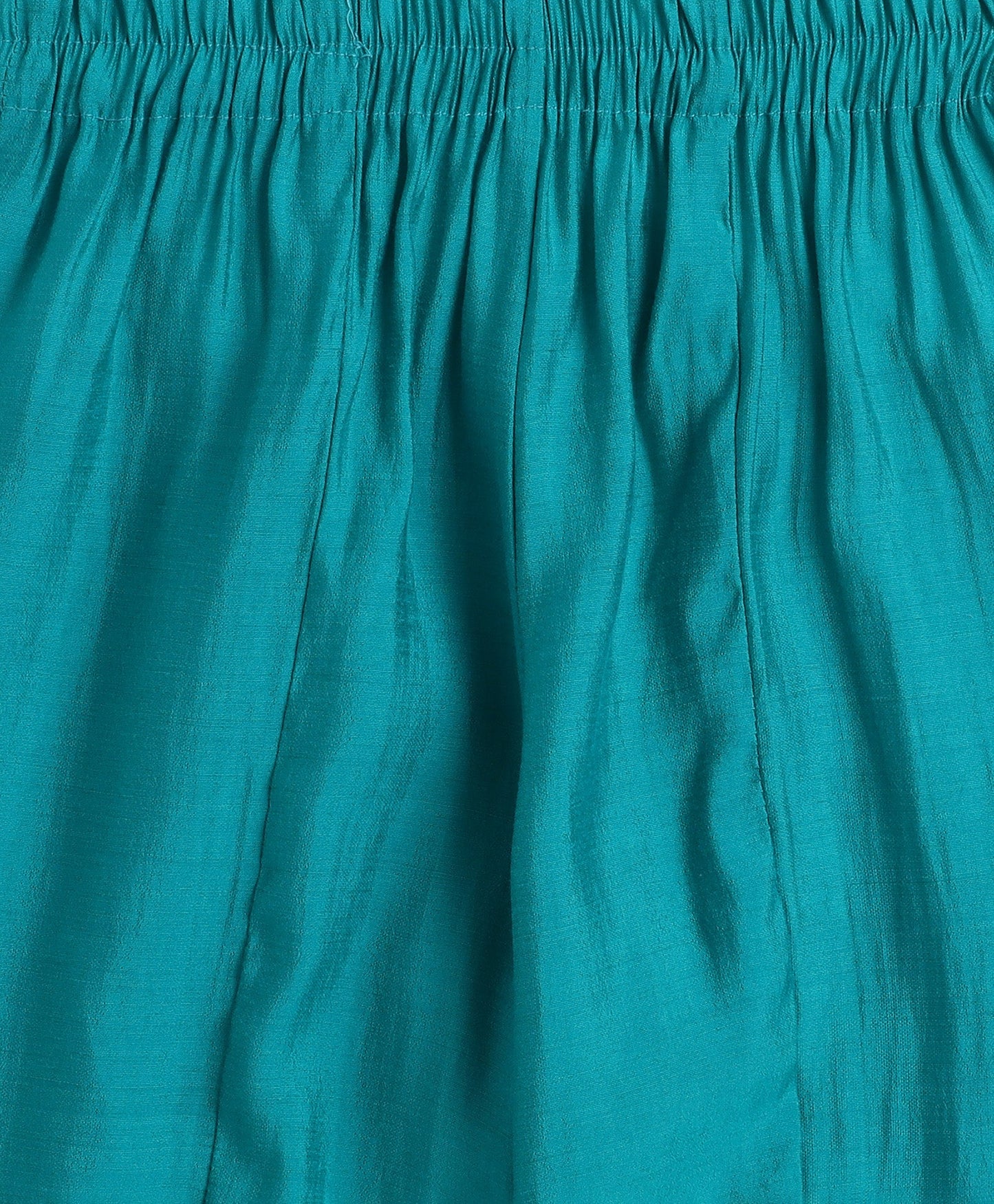 The Magic Wand Cotton Woven Shoulder Tie Ups Floral Printed Tent Top and Bottom Set - Teal Blue