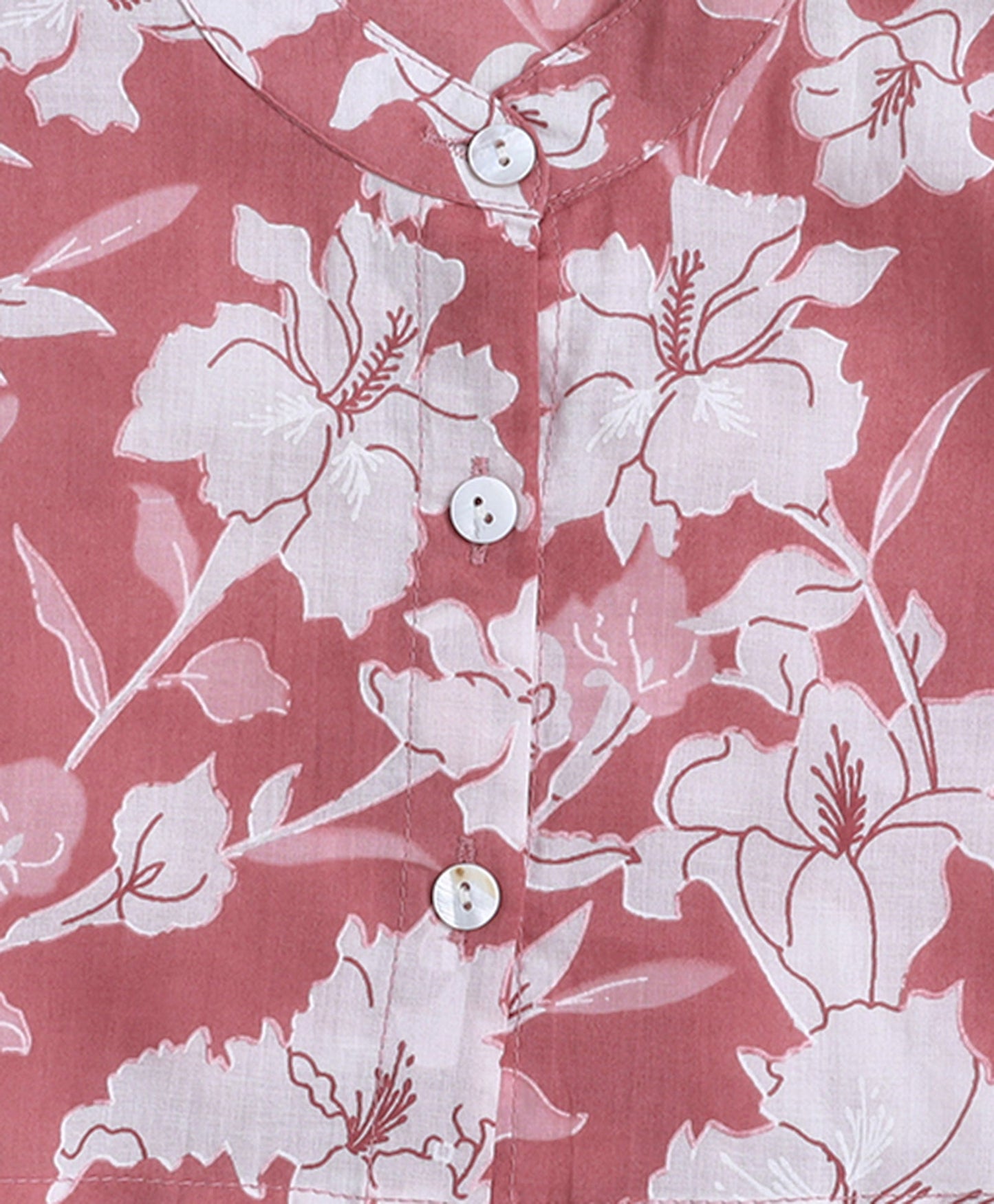 The Magic Wand Cotton Woven Ruffle Sleeves Floral Printed Top and Pant with Patch Pocket Set- Pink