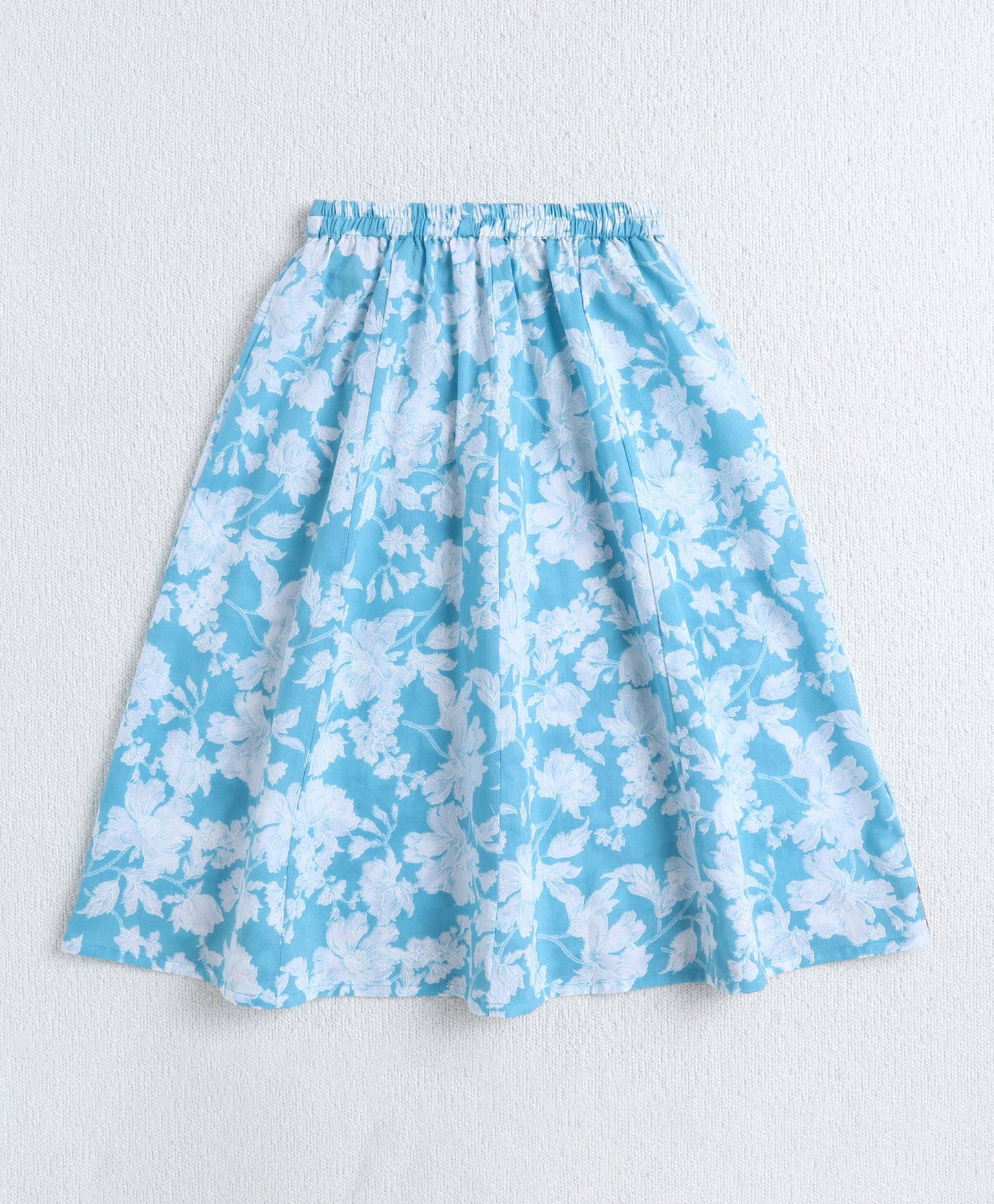 The Magic Wand Cotton Woven Half Sleeves Floral Printed Choli & Lehenga Set- Blue