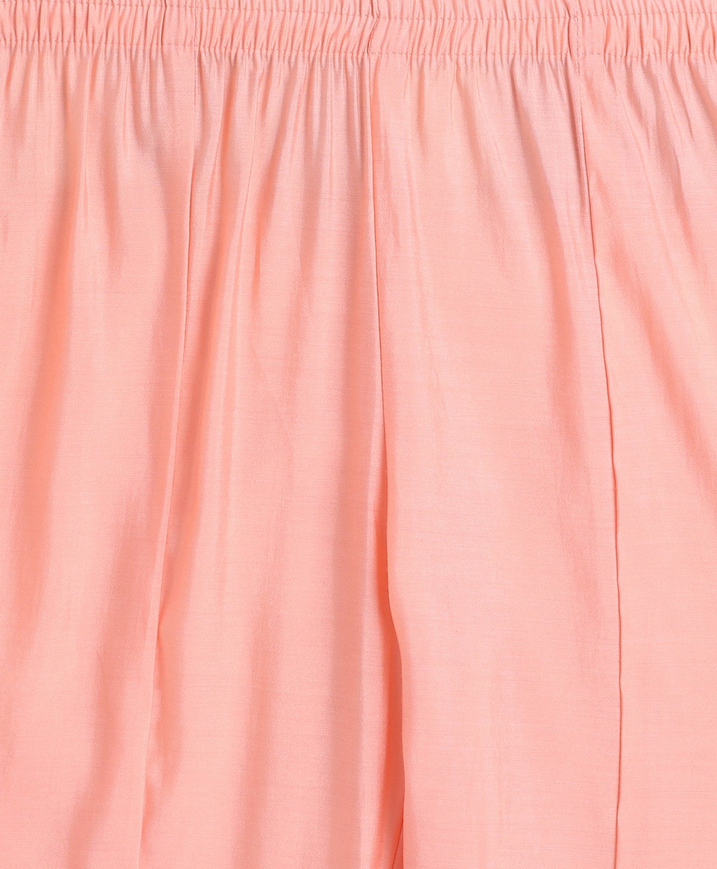 The Magic Wand Woven Three Fourth Sleeves Angrakha Style Kurta and Bottom- Peach