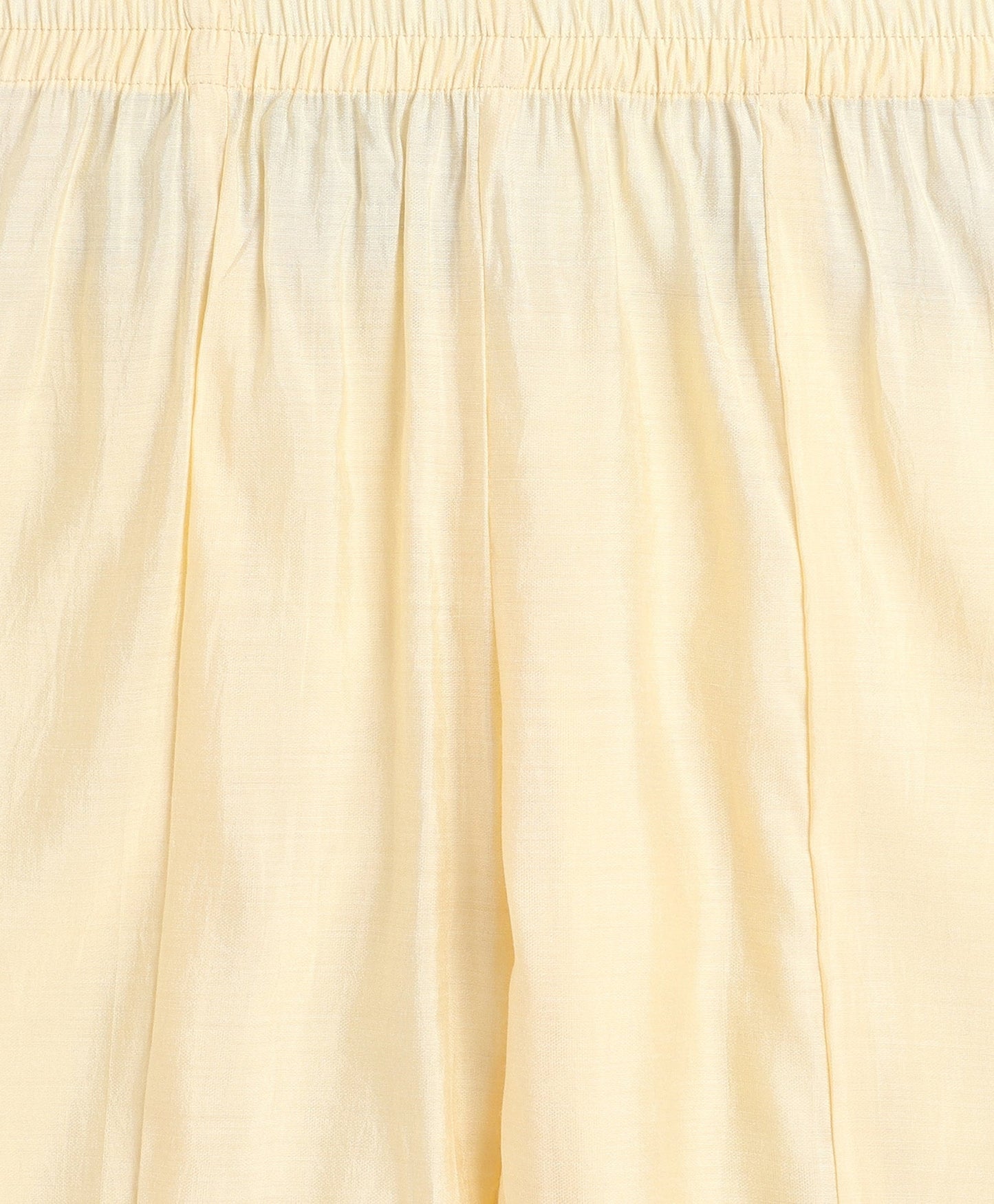 The Magic Wand Woven Three Fourth Sleeves Angrakha Style Kurta and Bottom- Yellow