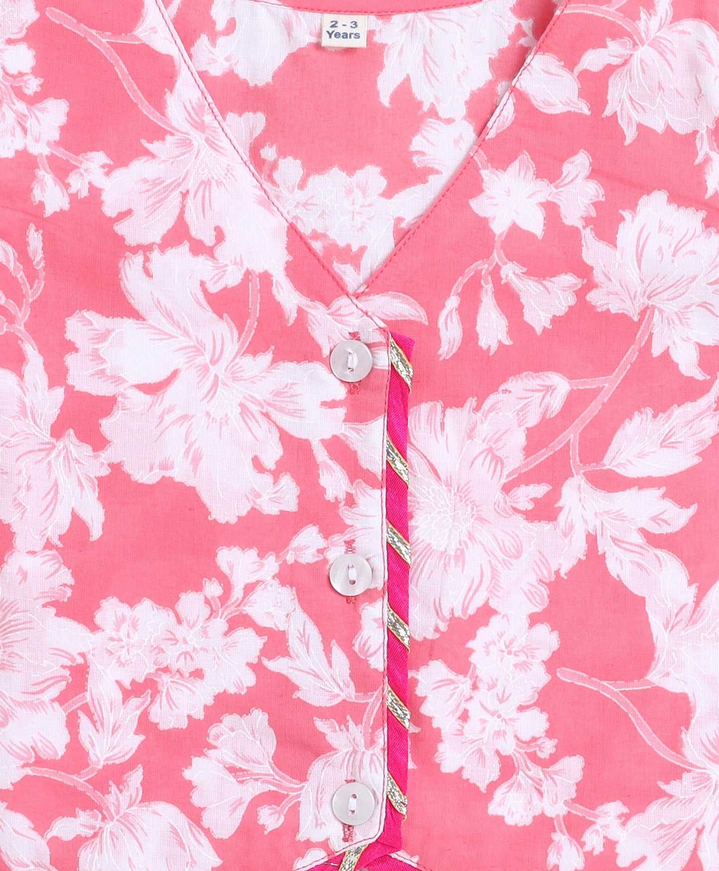 The Magic Wand Cotton Woven Sleeveless Floral Printed Top and Patch Pocket Pant Set- Peach