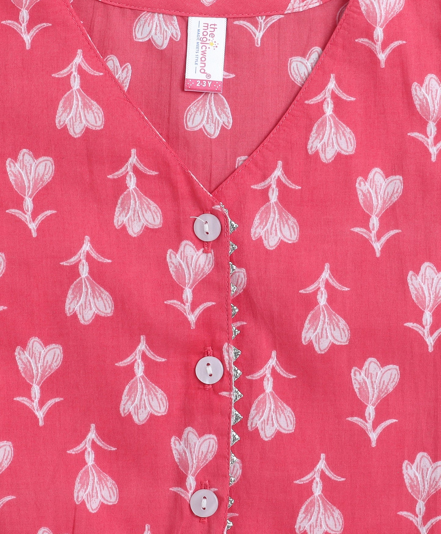 Cotton Woven Sleeveless Floral Printed Waist Coat Top- Peach