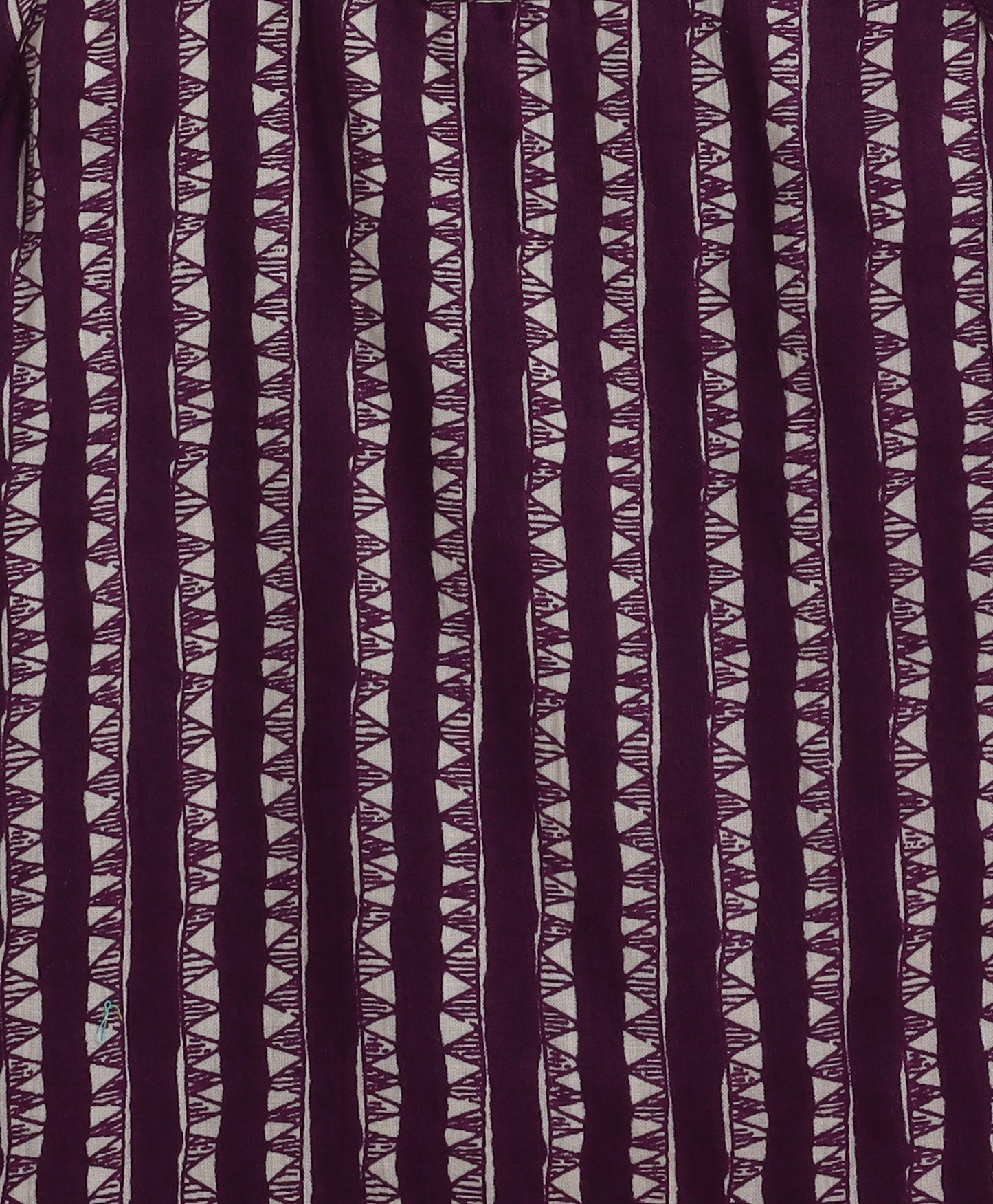 Cotton Woven Incut Stripe Printed Top - Purple