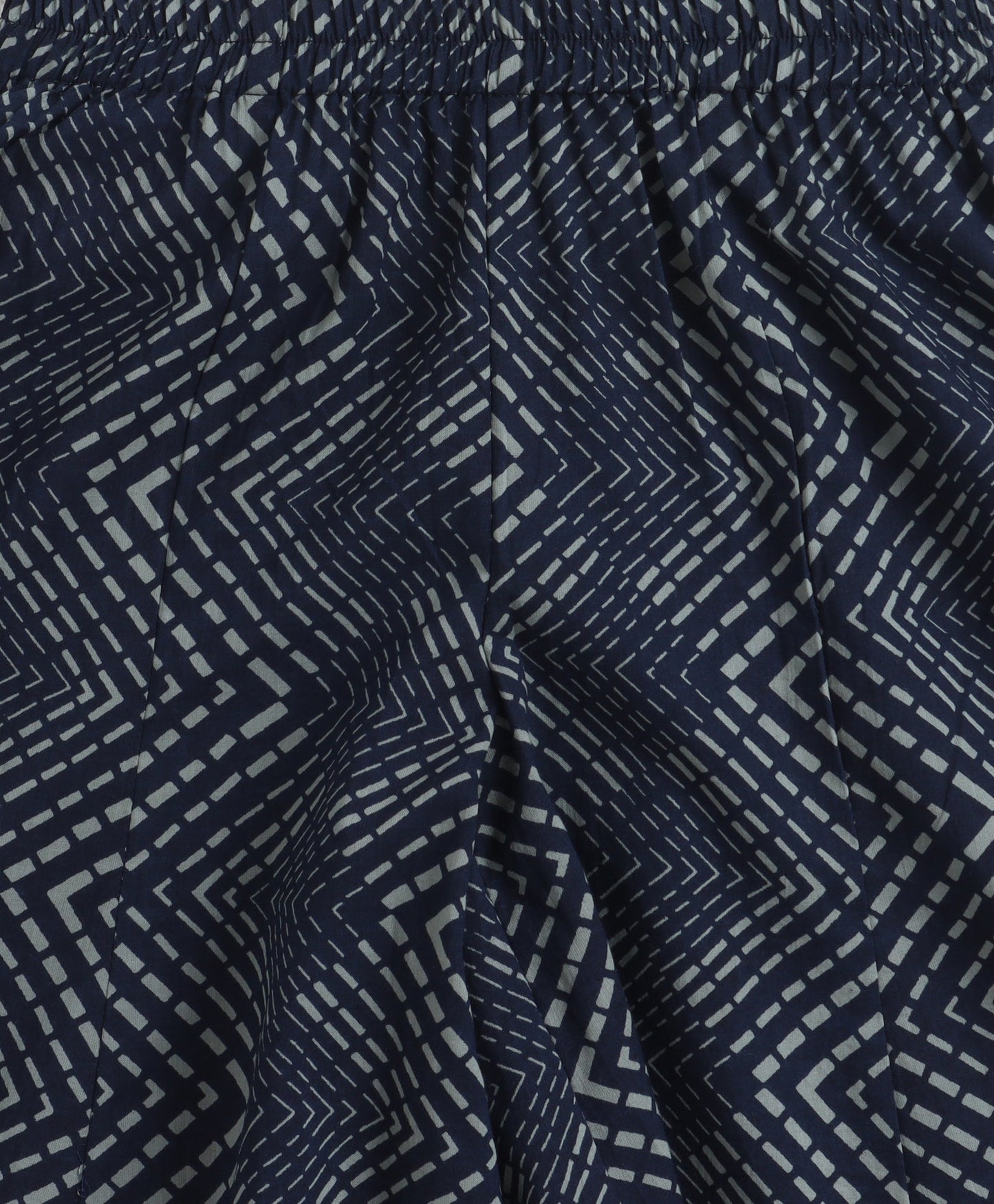 The Magic Wand Cotton Woven Sleeveless Floral Printed Top And Palazzo Set - Navy Blue