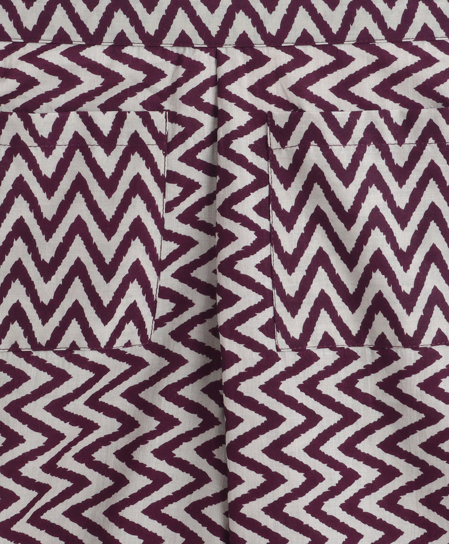 The Magic Wand Cotton Woven Frill Sleeves Printed Top And Palazzo Set - Wine