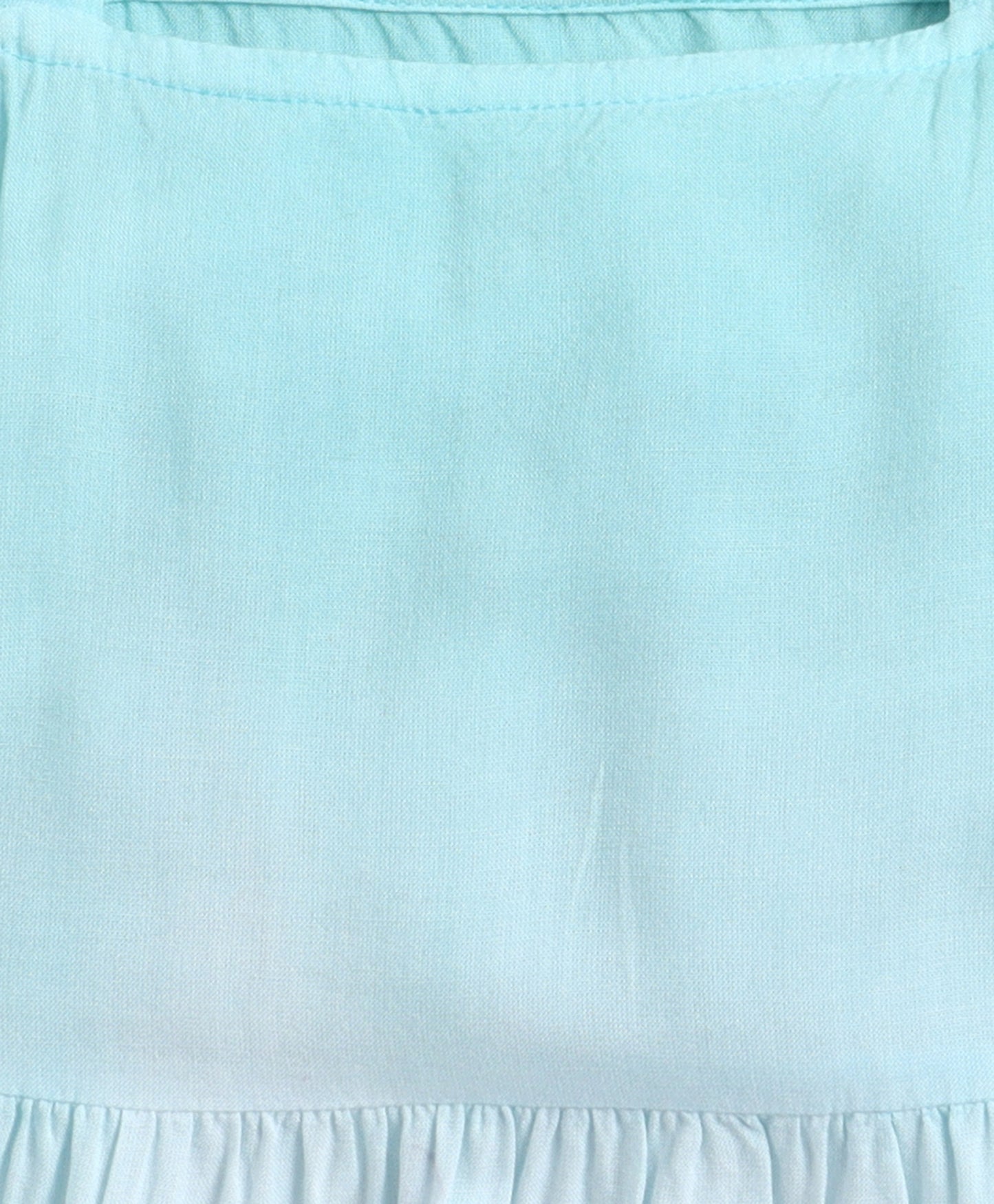 The Magic Wand Rayon Ruffle Sleeves Tie & Dye Tiered Dress - Blue