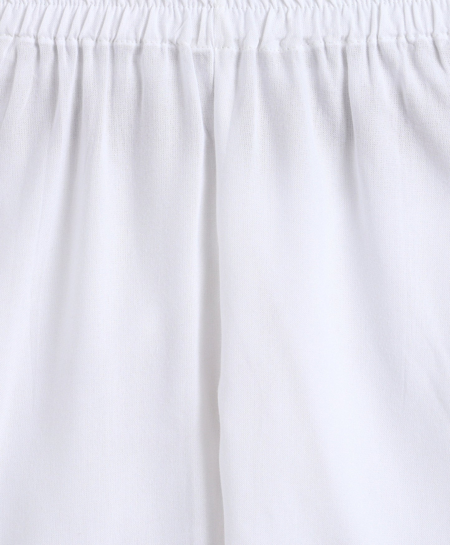 The Magic Wand Cotton Woven Leaf Foil Printed A-Line Laced Kurta With Pants - Off White