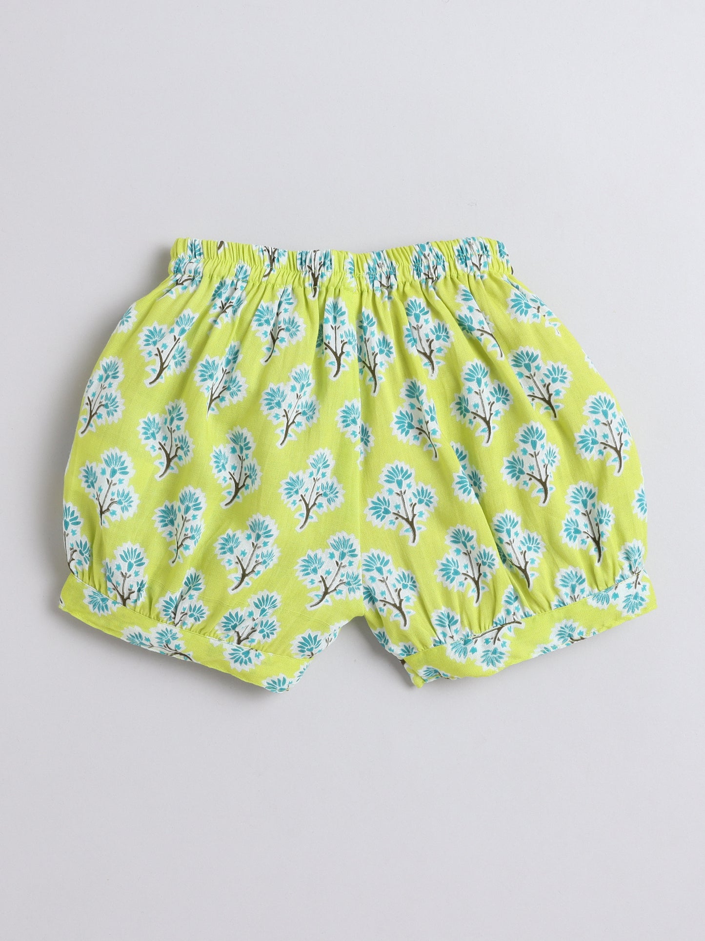 Sleeveless Floral Top and Shorts Night Wear Lounge Wear Set Green