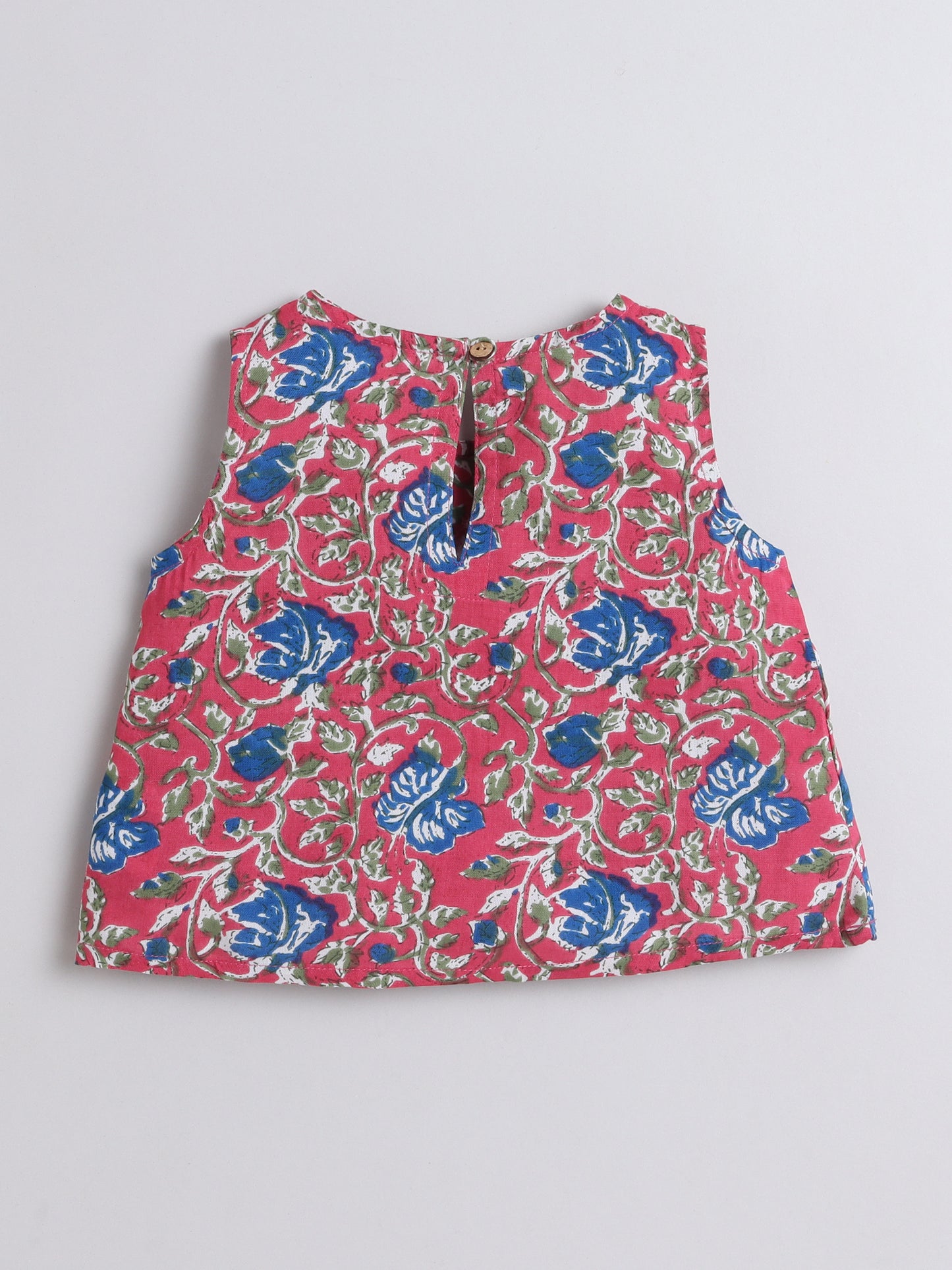 Sleeveless Floral Top and Shorts Night Wear Lounge Wear Set Peach