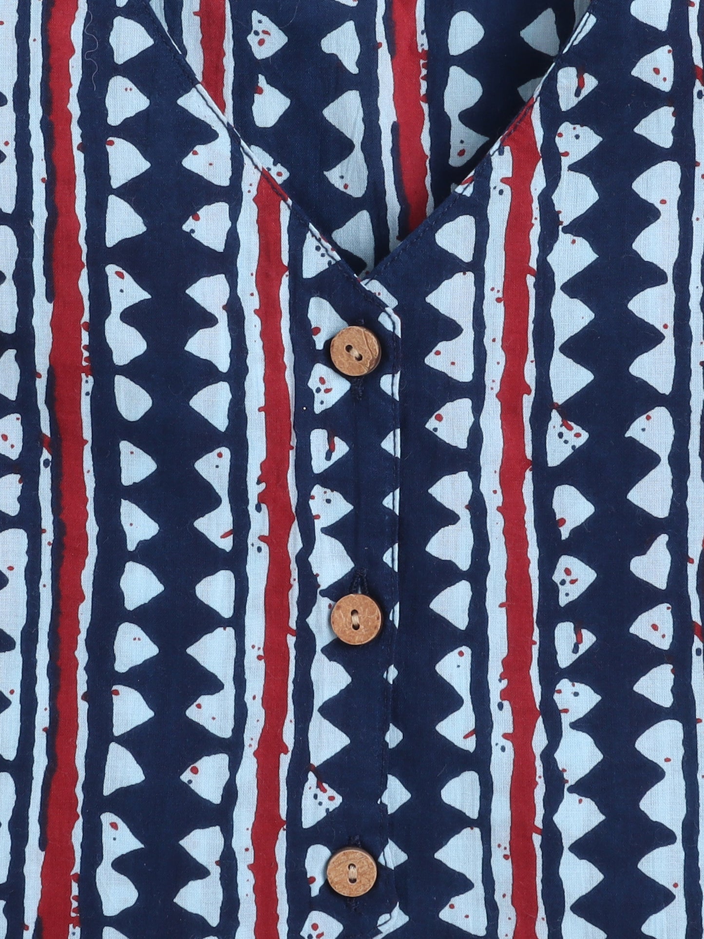 Sustainable Stripes Printed Sleeveless Waist Co ord Sets-Indigo Blue