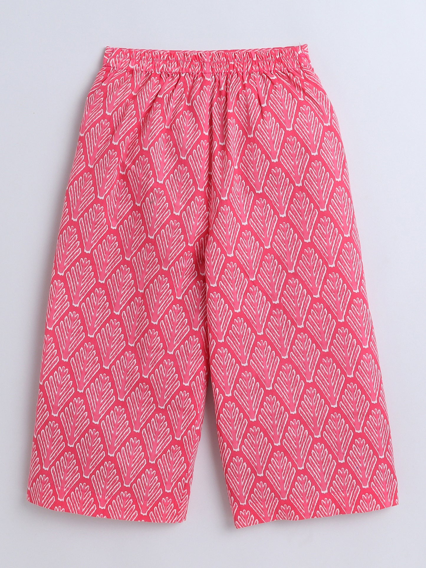 Sleeveless Sustainable Floral Printed Waist Co ord Sets Pink