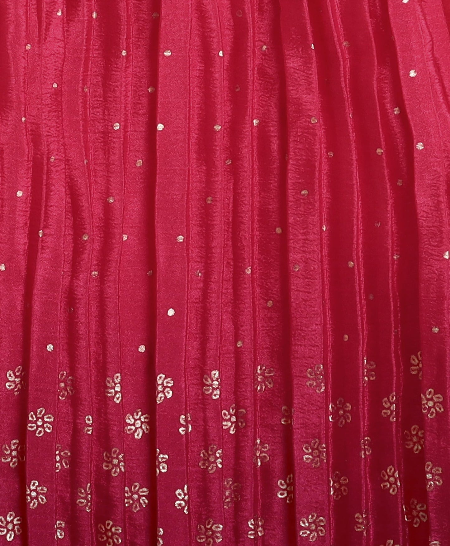 The Magic Wand Woven Sleeveless Foil Printed Incut Top and Bottom Set- Fuchisa