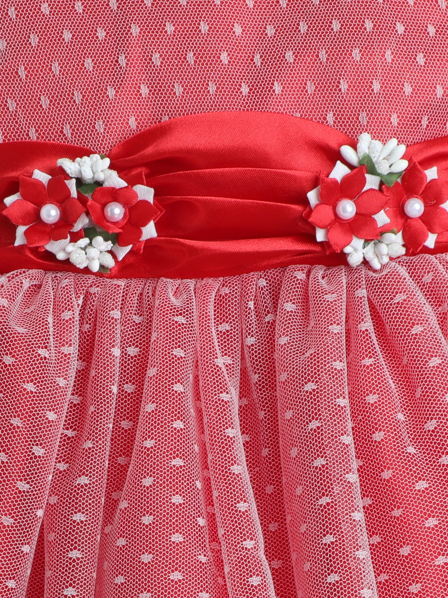 The Magic Wand Sleeveless Embellished Fit & Flare Dress Red