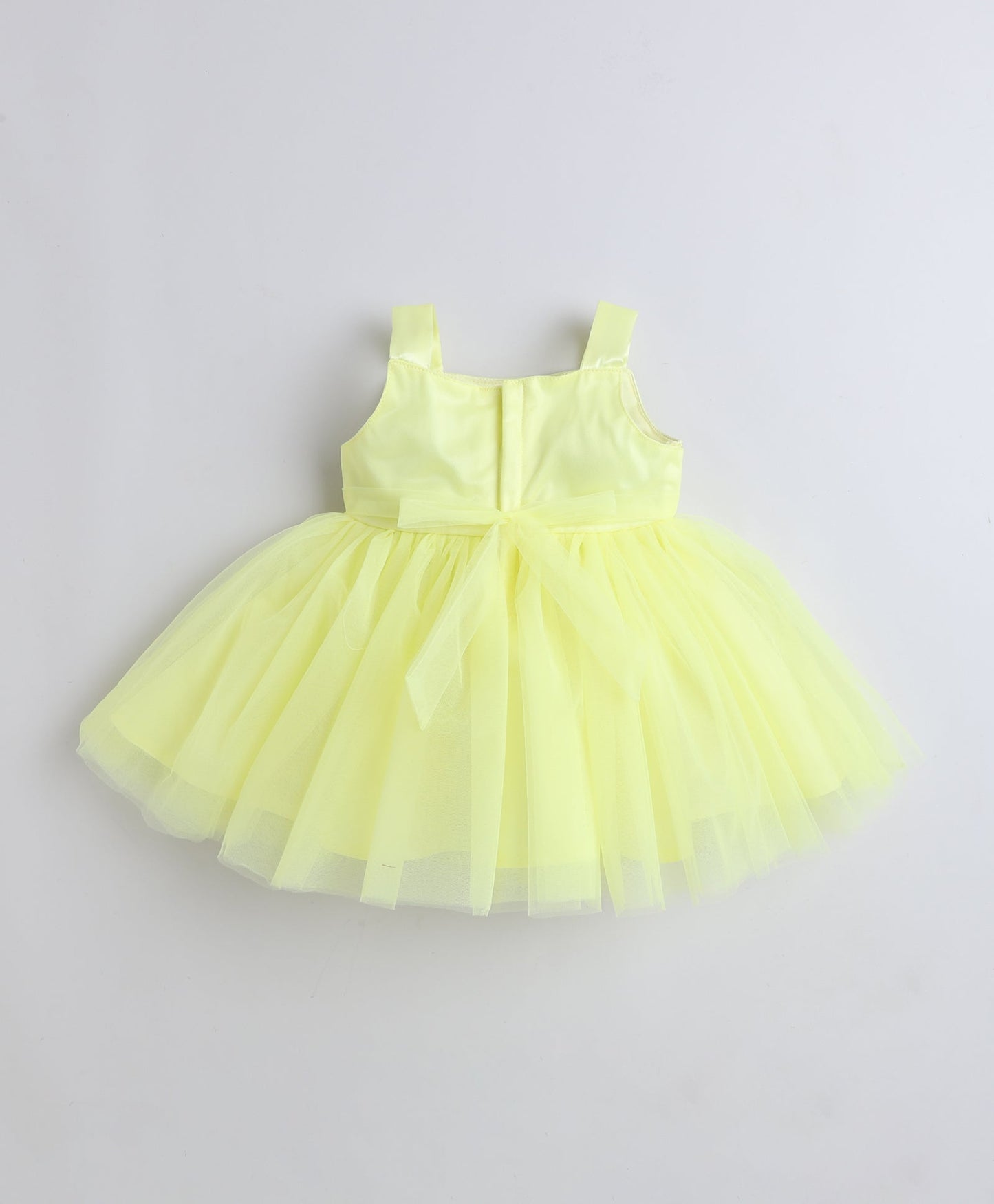 The Magic Wand Woven Sleeveless Corsage Detailed Flared Dress- Yellow
