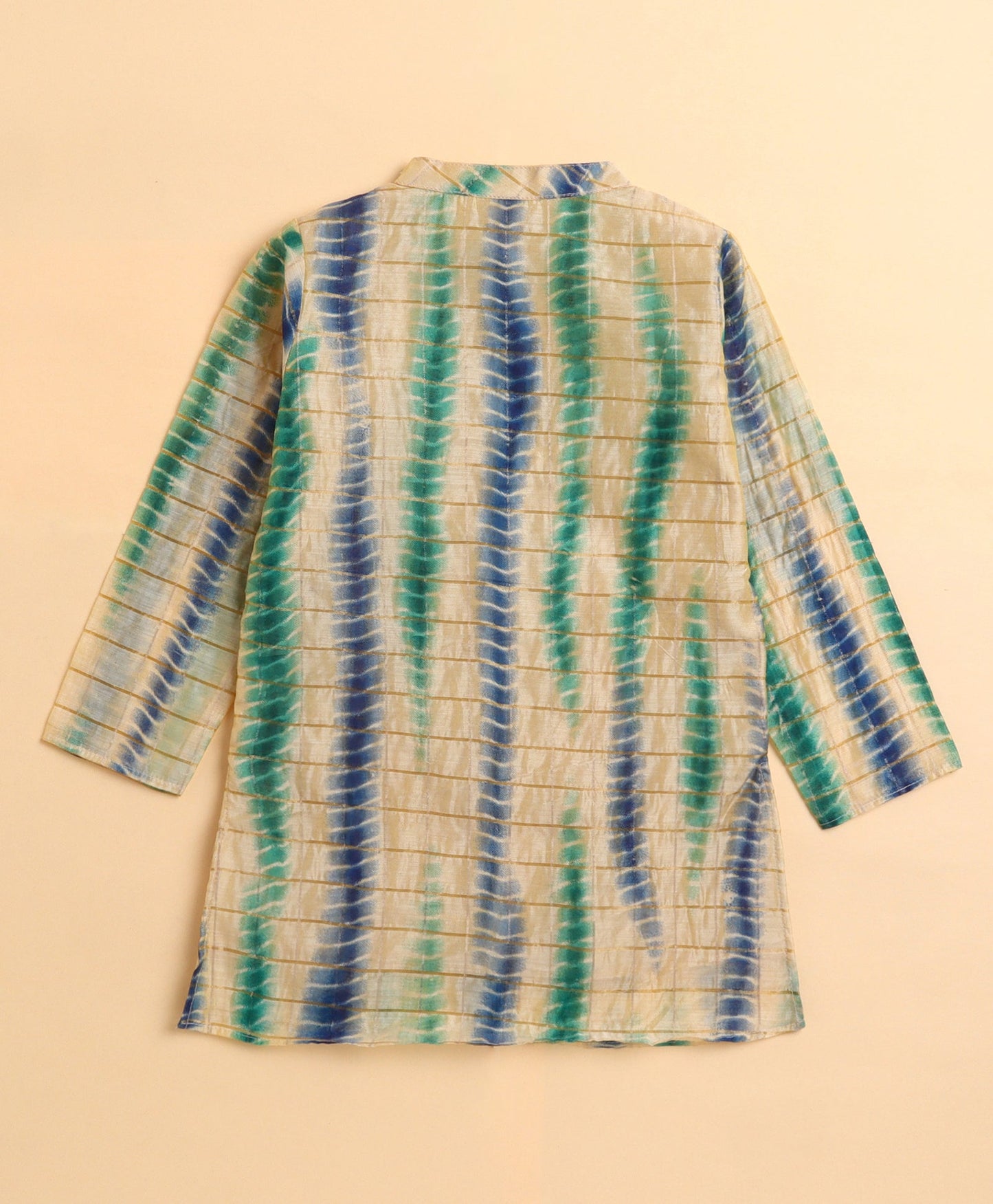 The Magic Wand Chanderi Full Sleeves Shibori Printed Kurta and Pajama- Green