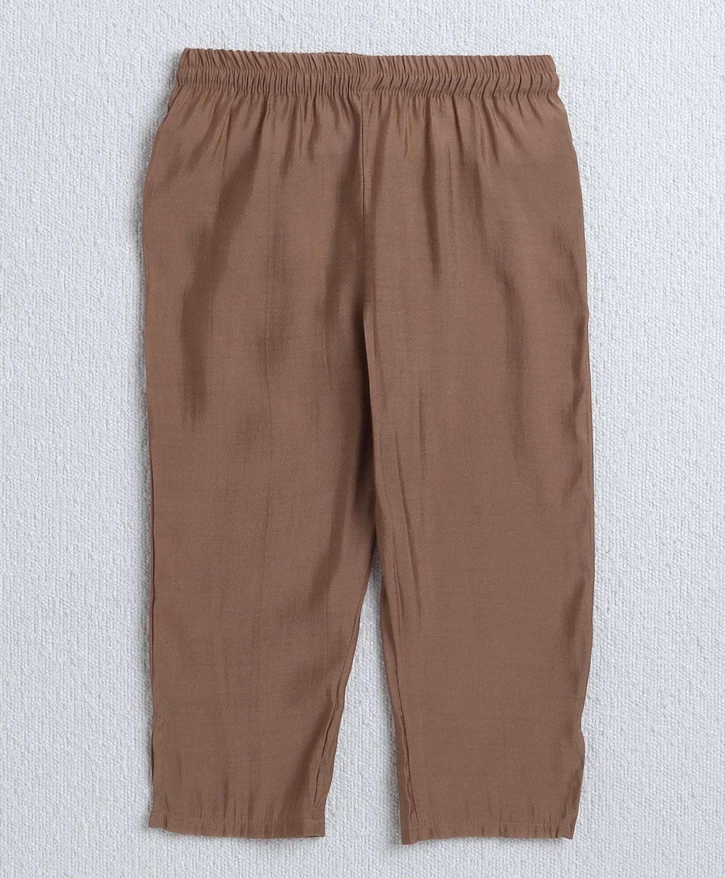 The Magic Wand Woven Shoulder Tie Ups Foil Printed Kurta & Pant Set - Brown